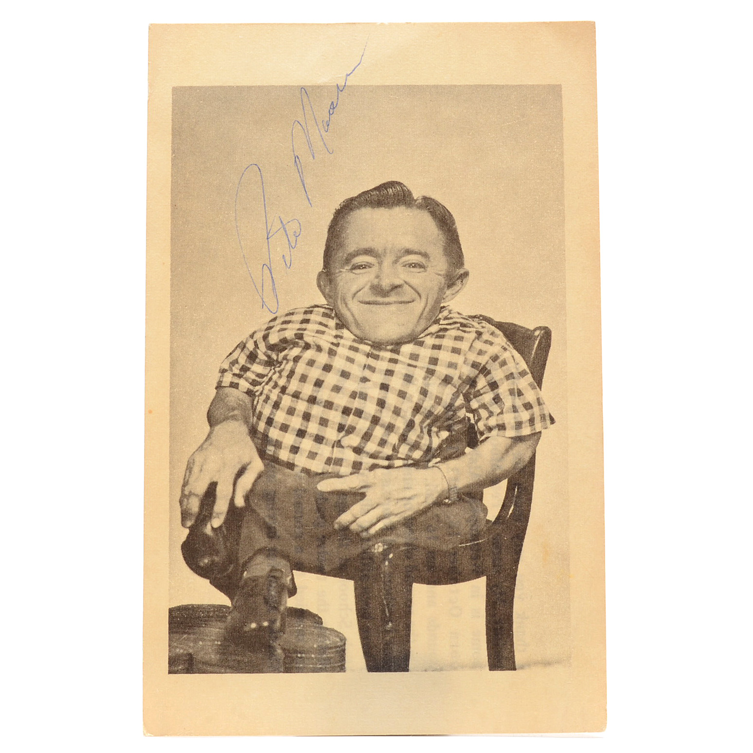 Sideshow Performer Pete Moore Autographed Photo Offset Lithograph