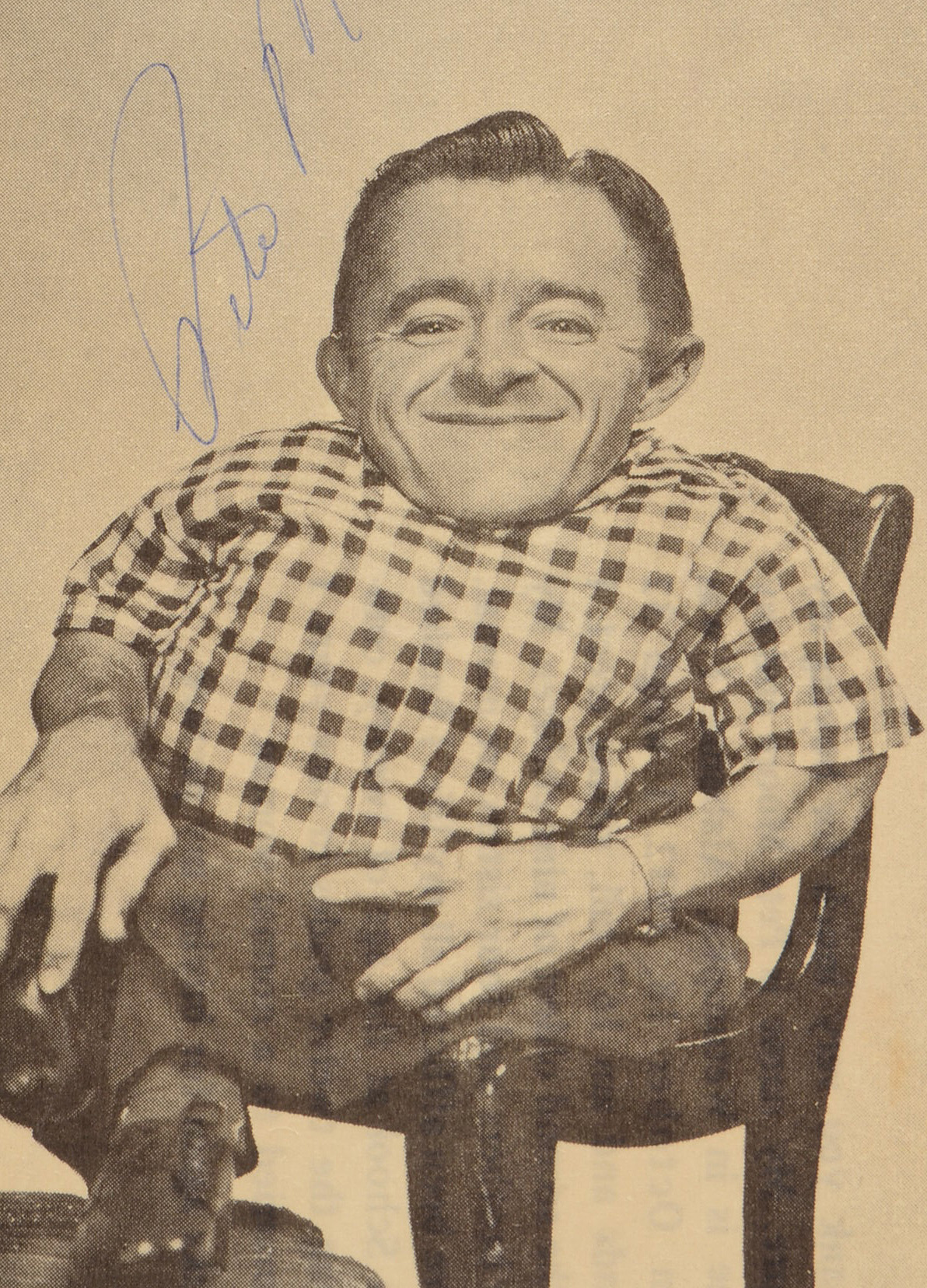Sideshow Performer Pete Moore Autographed Photo Offset Lithograph