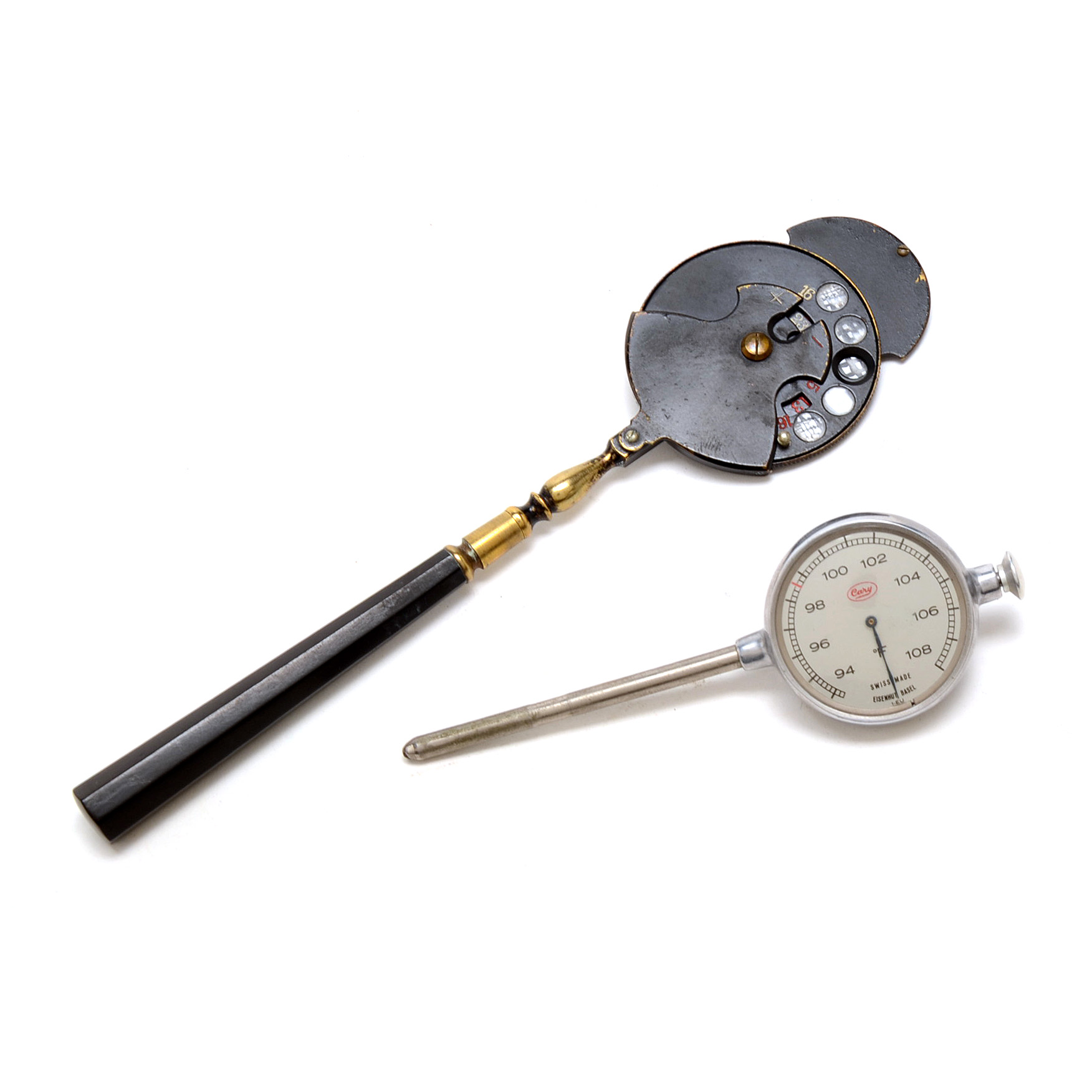 Vintage Ophthalmoscope and Cary Thermometer