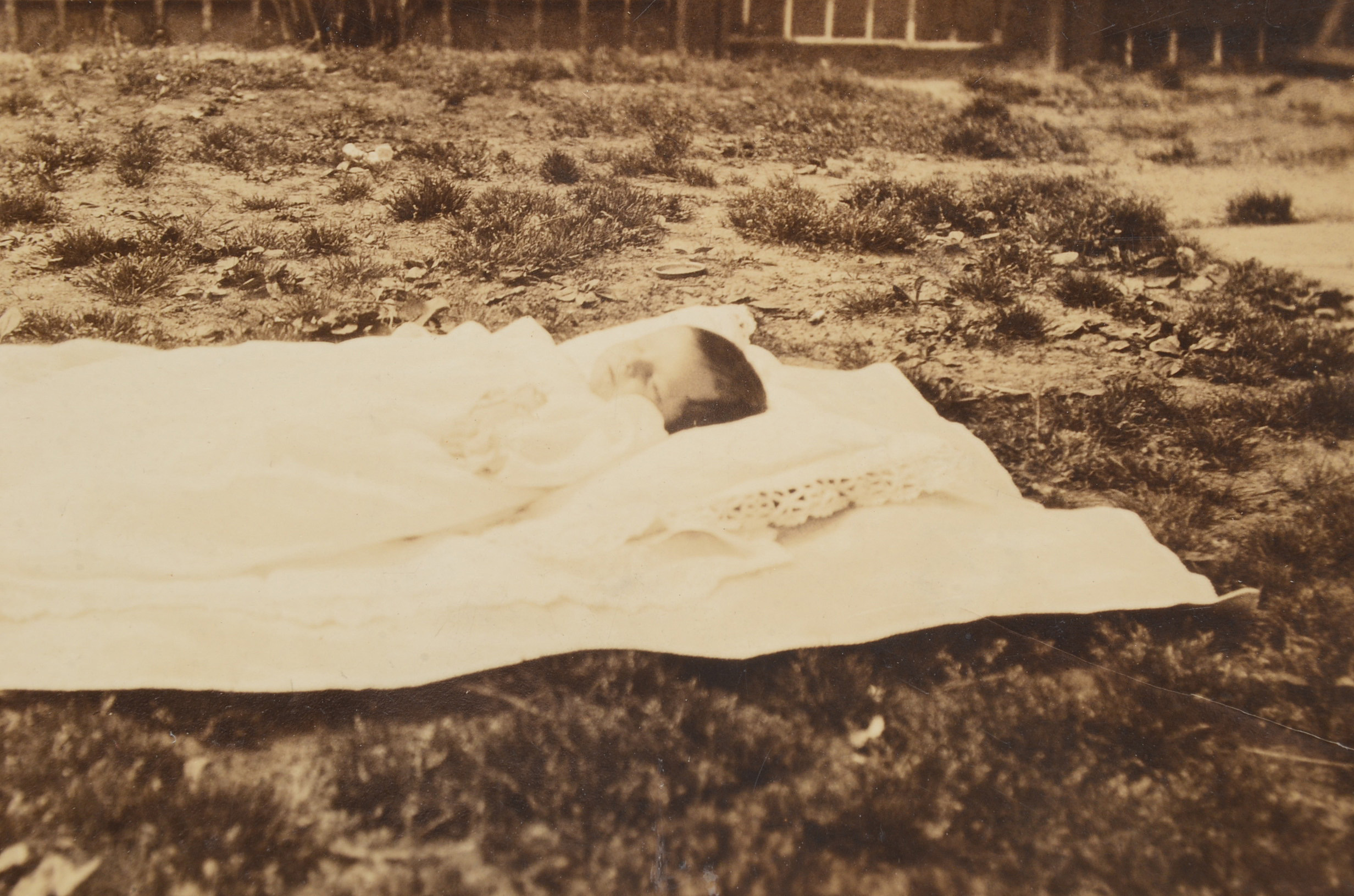 Victorian Postmortem Silver Gelatin Photograph of an Infant