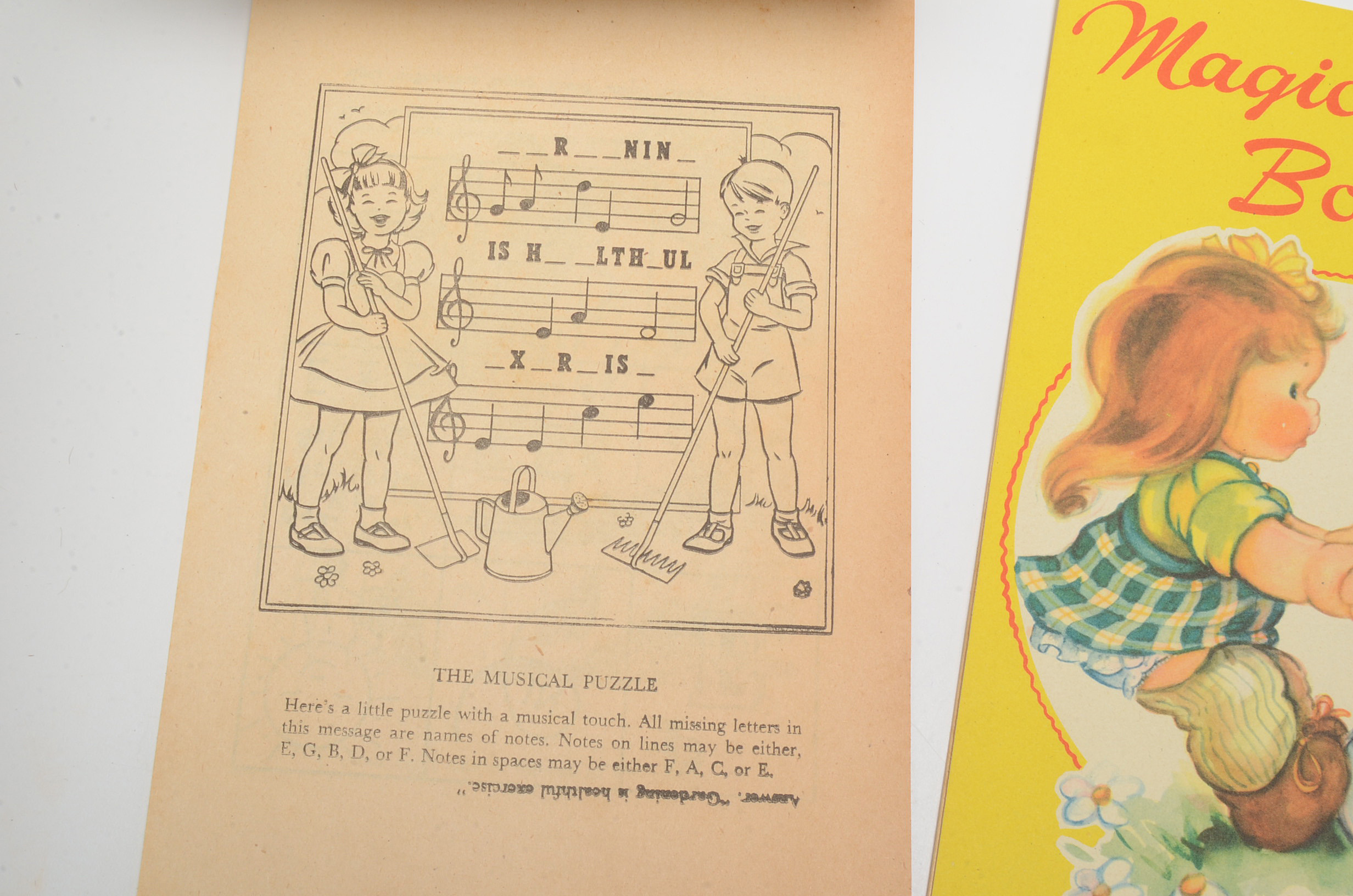 Collection of Vintage Children's Ephemera and Games