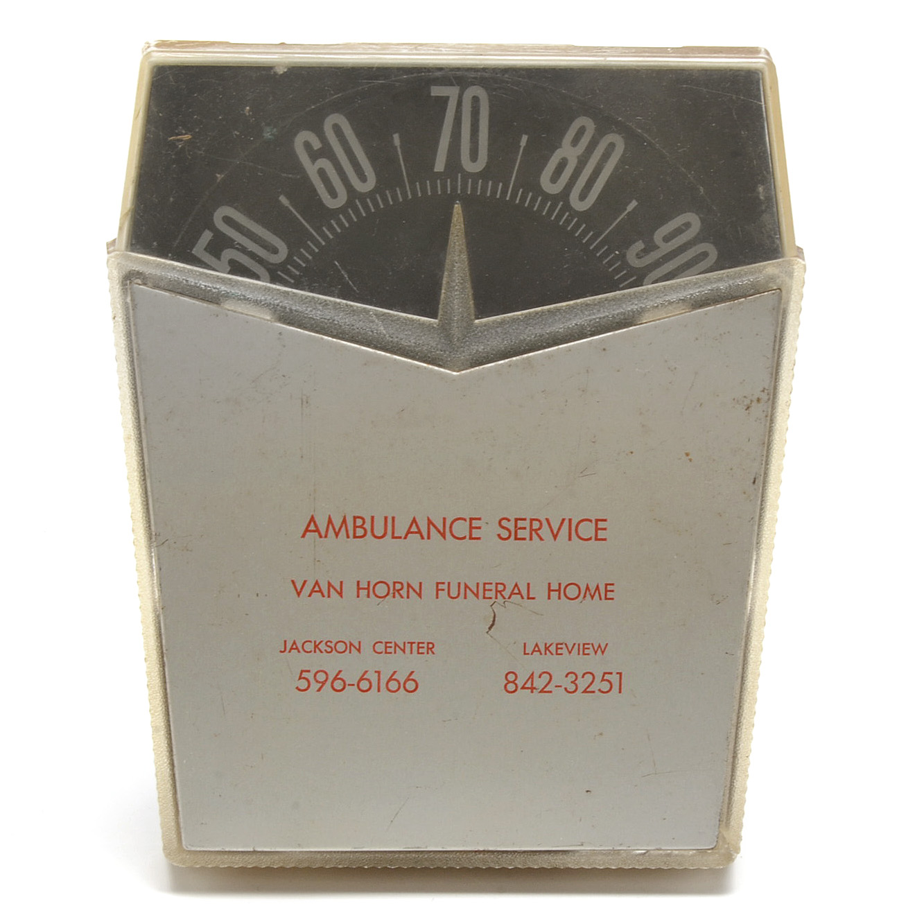 Ambulance Service Thermometer for Van Horn Funeral Home