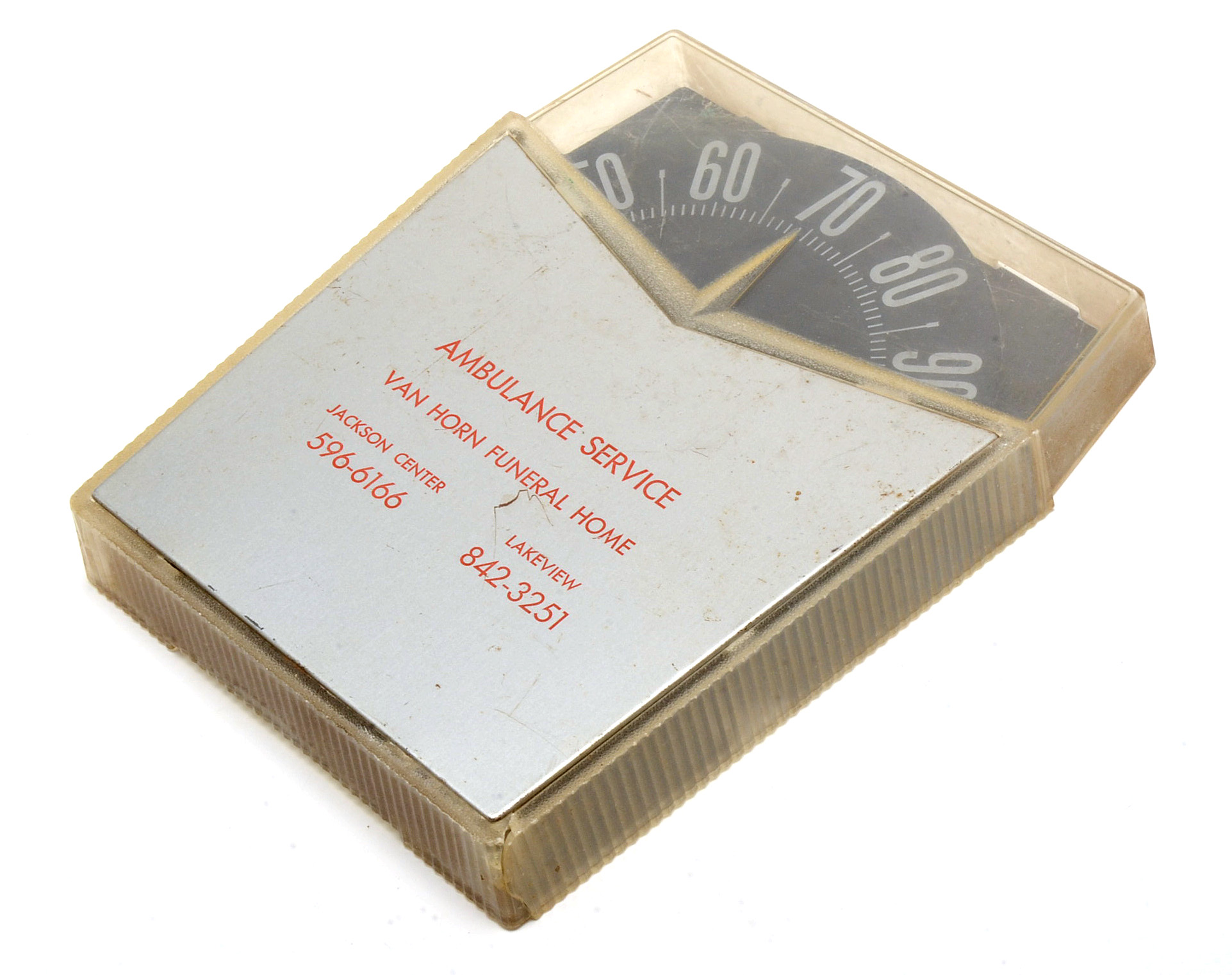 Ambulance Service Thermometer for Van Horn Funeral Home