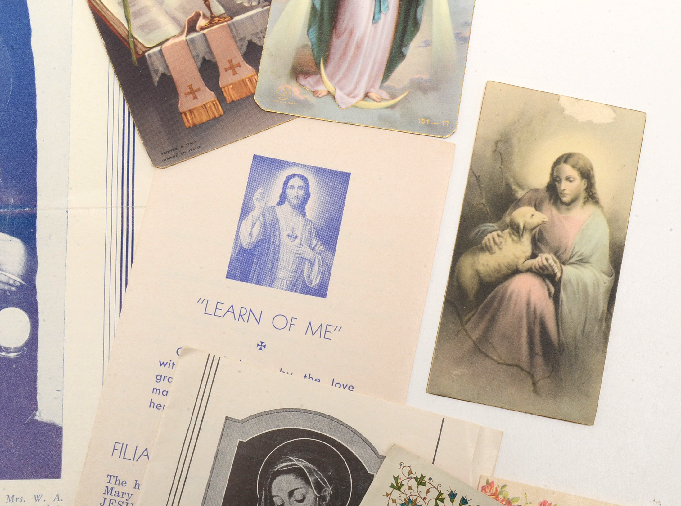 Collection of Vintage Prayer Cards