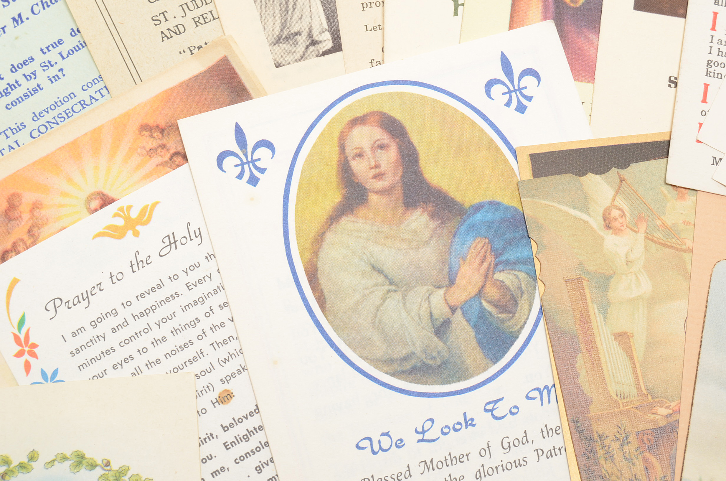 Collection of Vintage Prayer Cards