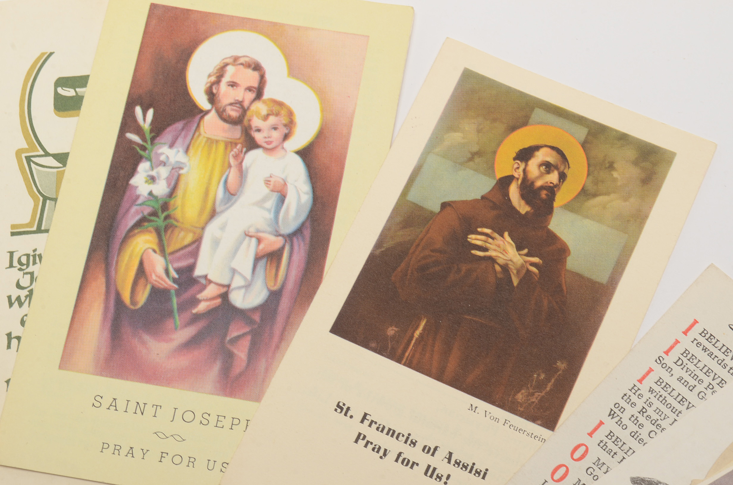 Collection of Vintage Prayer Cards