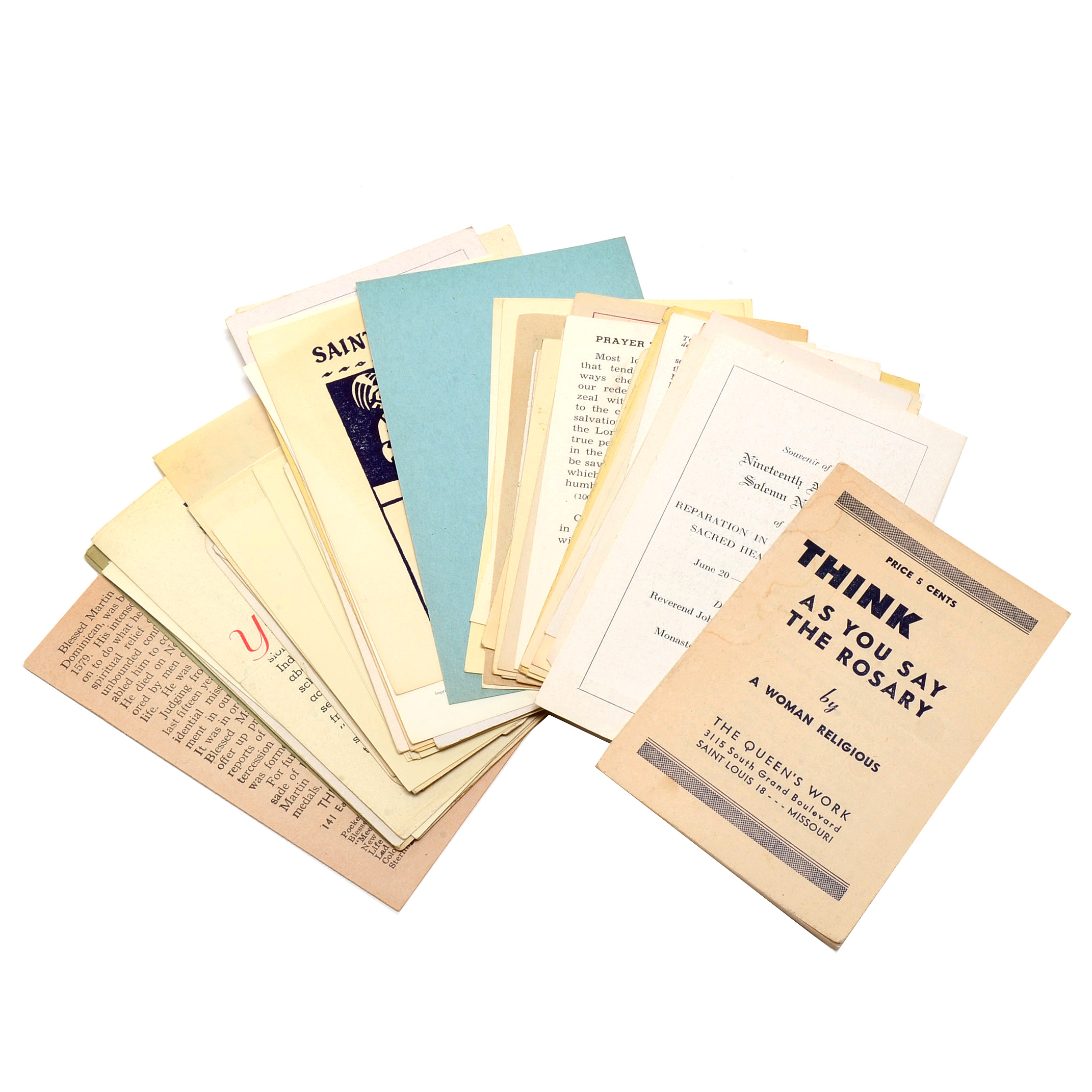 Collection of Vintage Prayer Cards