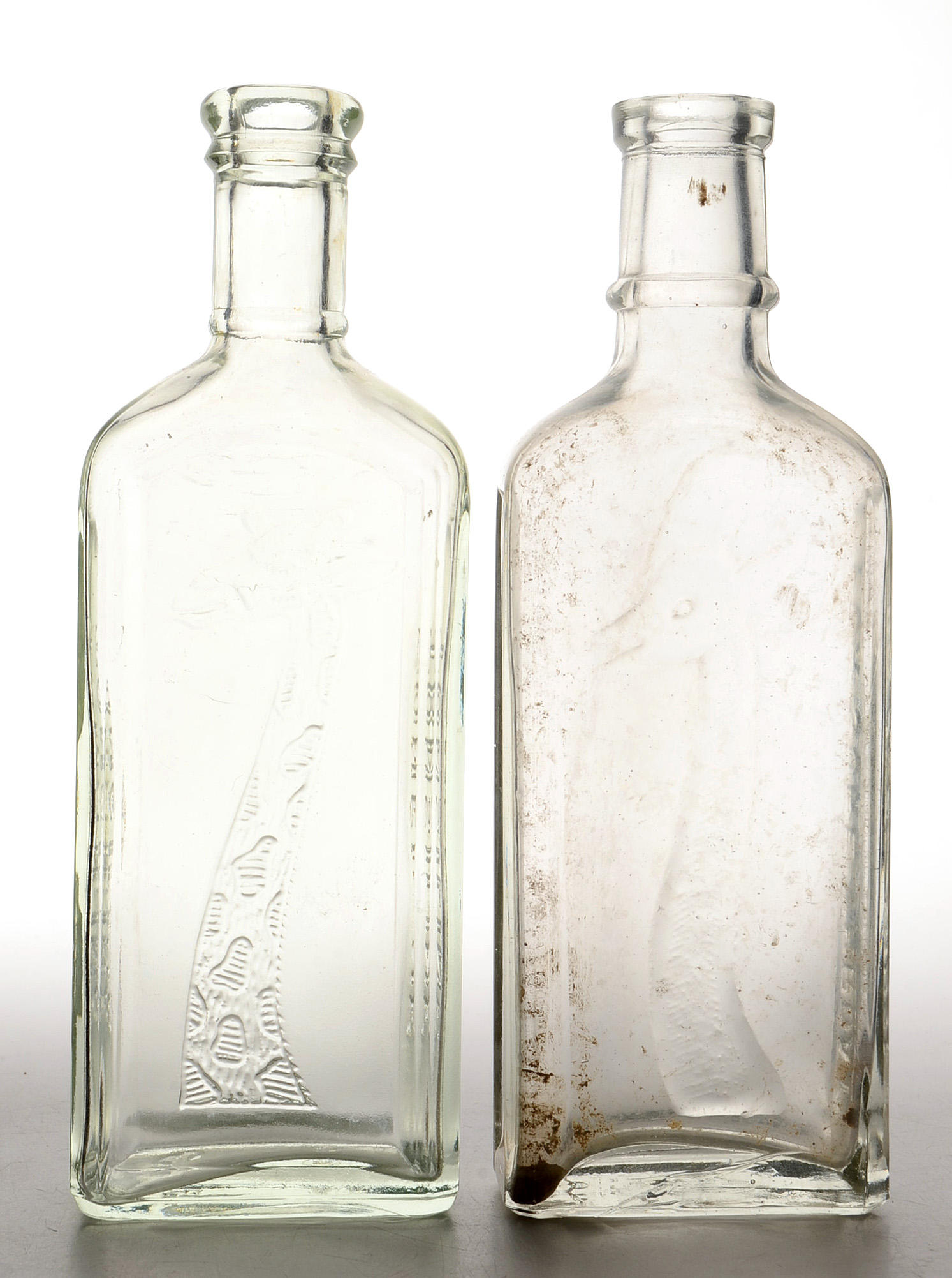 Collection of Antique Tonsiline Glass Medicine Bottles