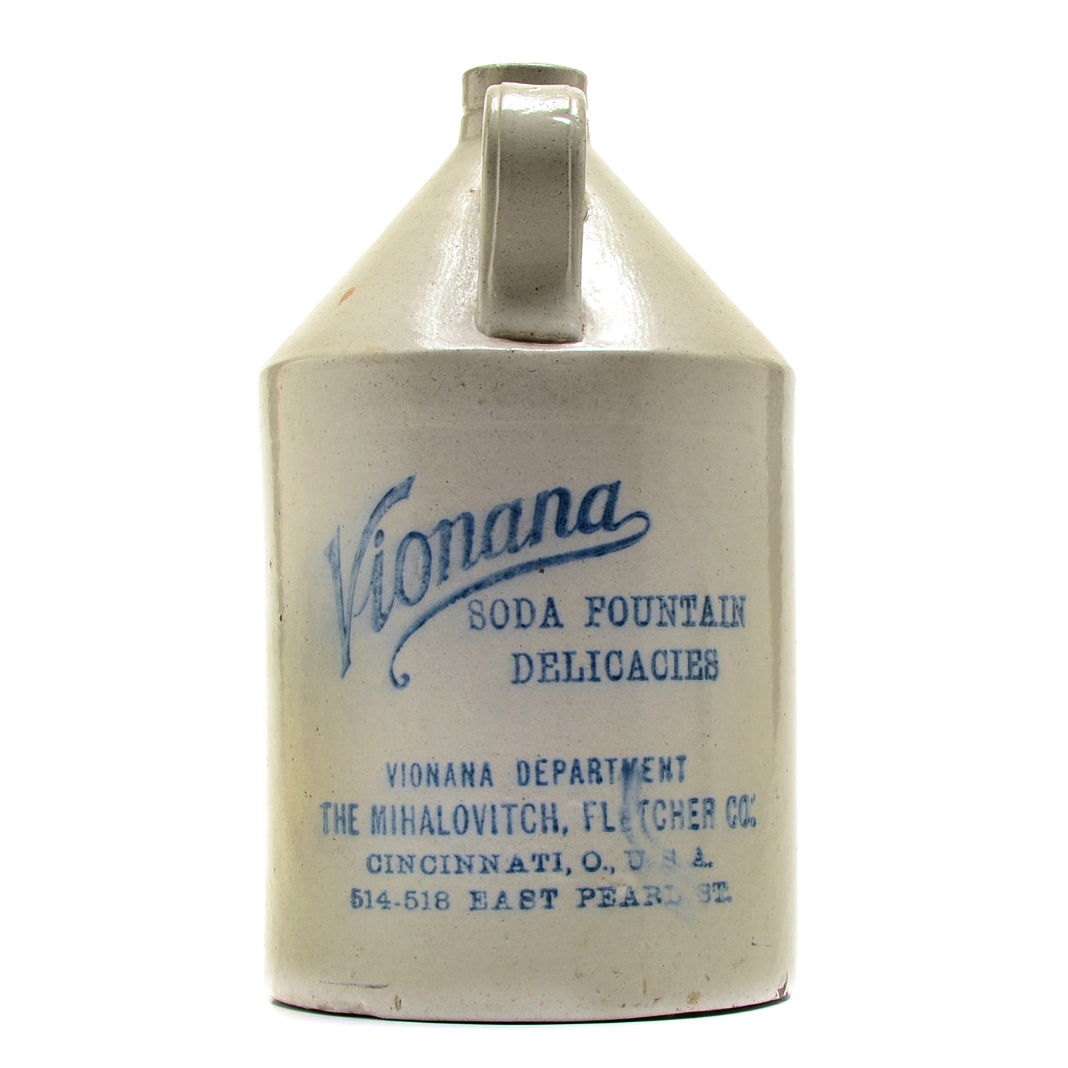 Stoneware Jug with Cincinnati Advertisement