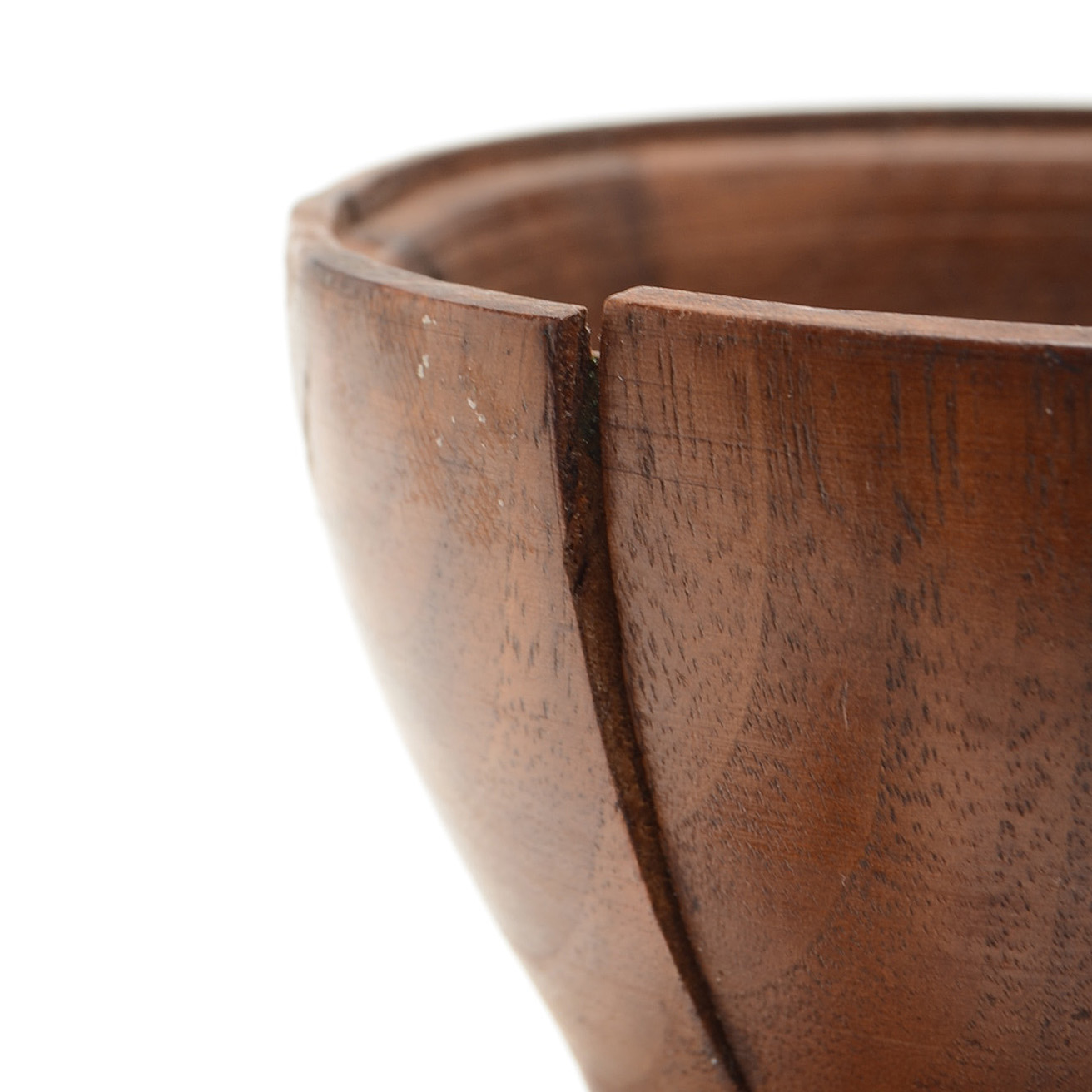 Walnut Treen Ware Covered Urn