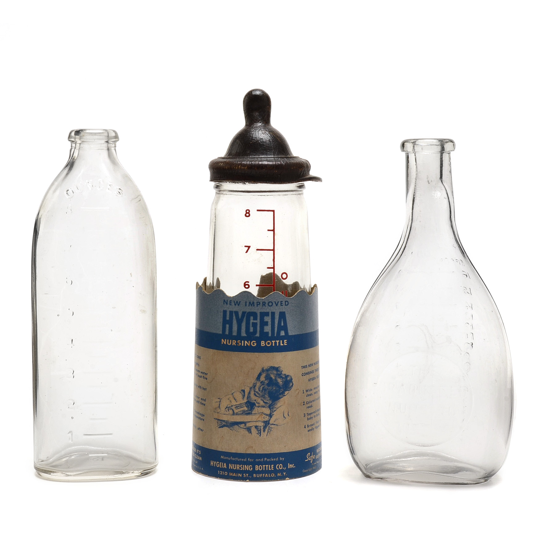Three Vintage Nursing Bottles