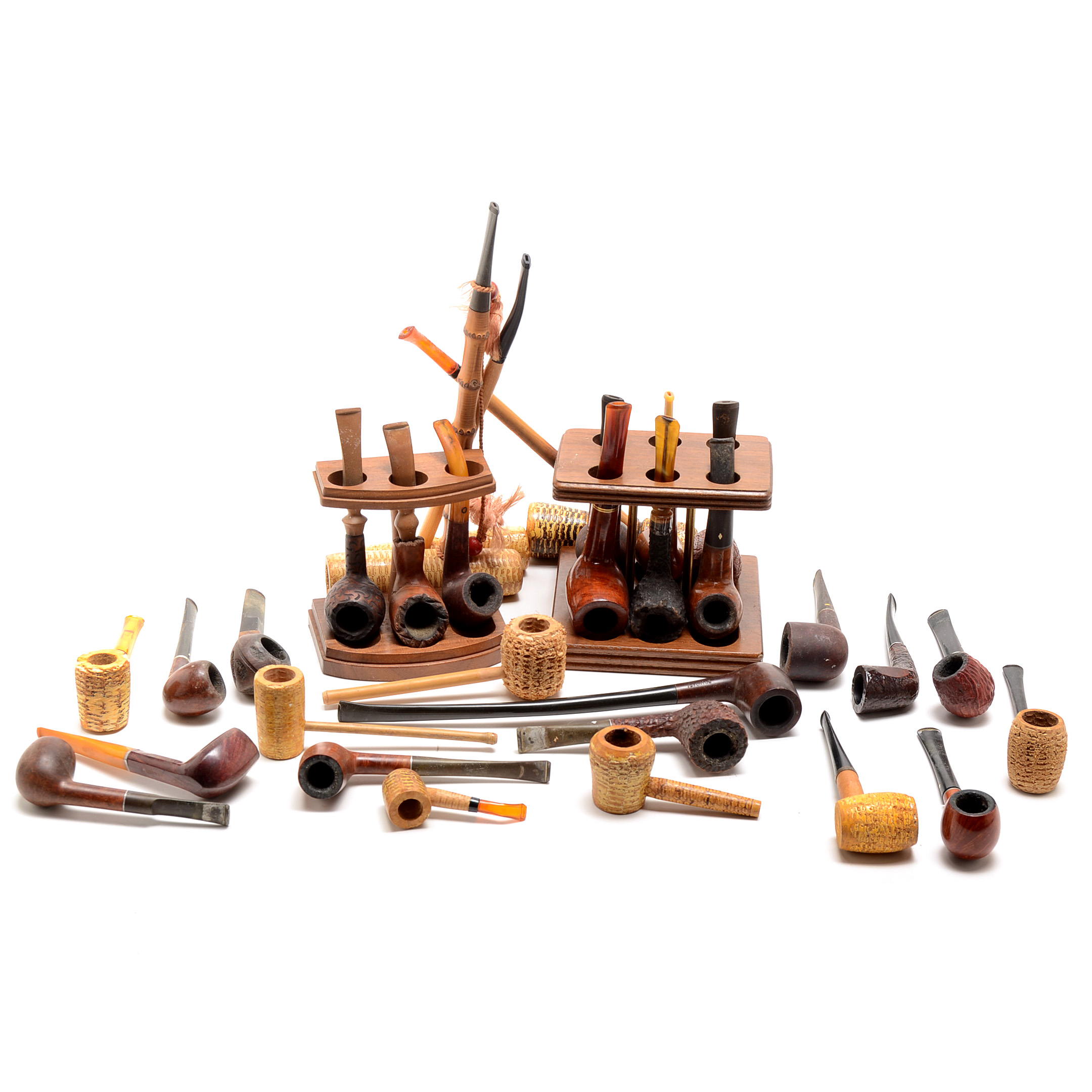 Collection of Vintage Tobacco Pipes