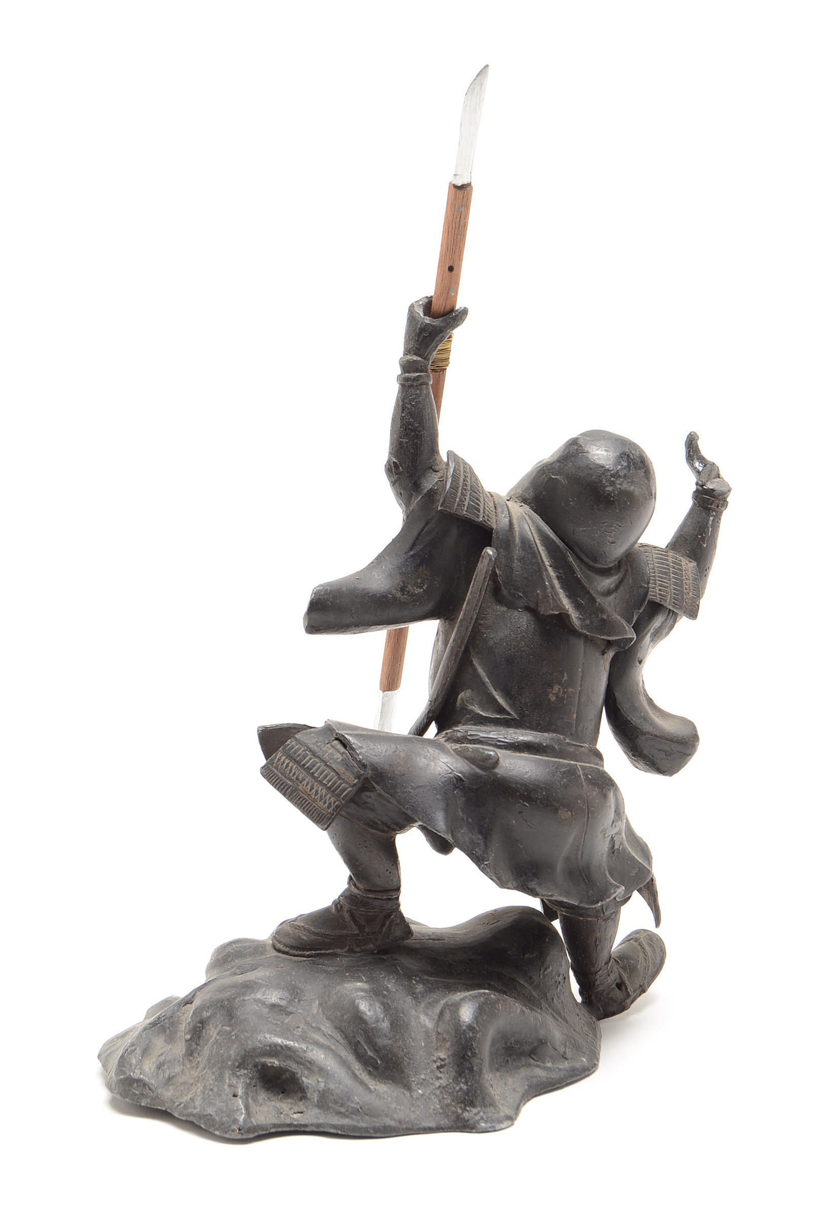 Base Metal Sculpture of Japanese Samurai Warrior
