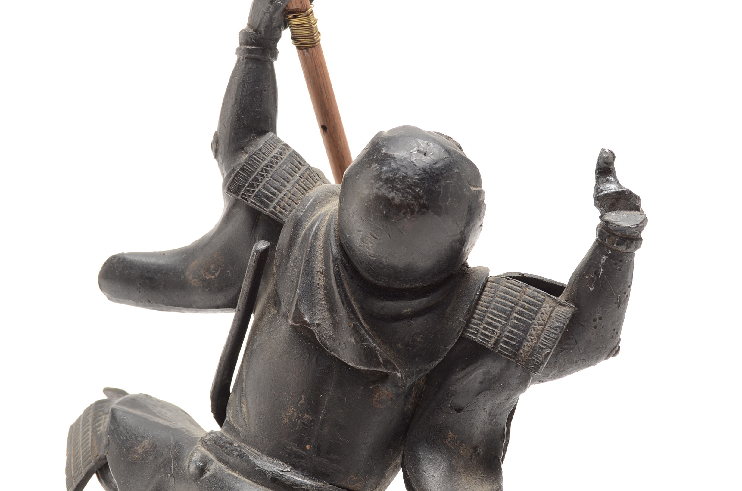 Base Metal Sculpture of Japanese Samurai Warrior