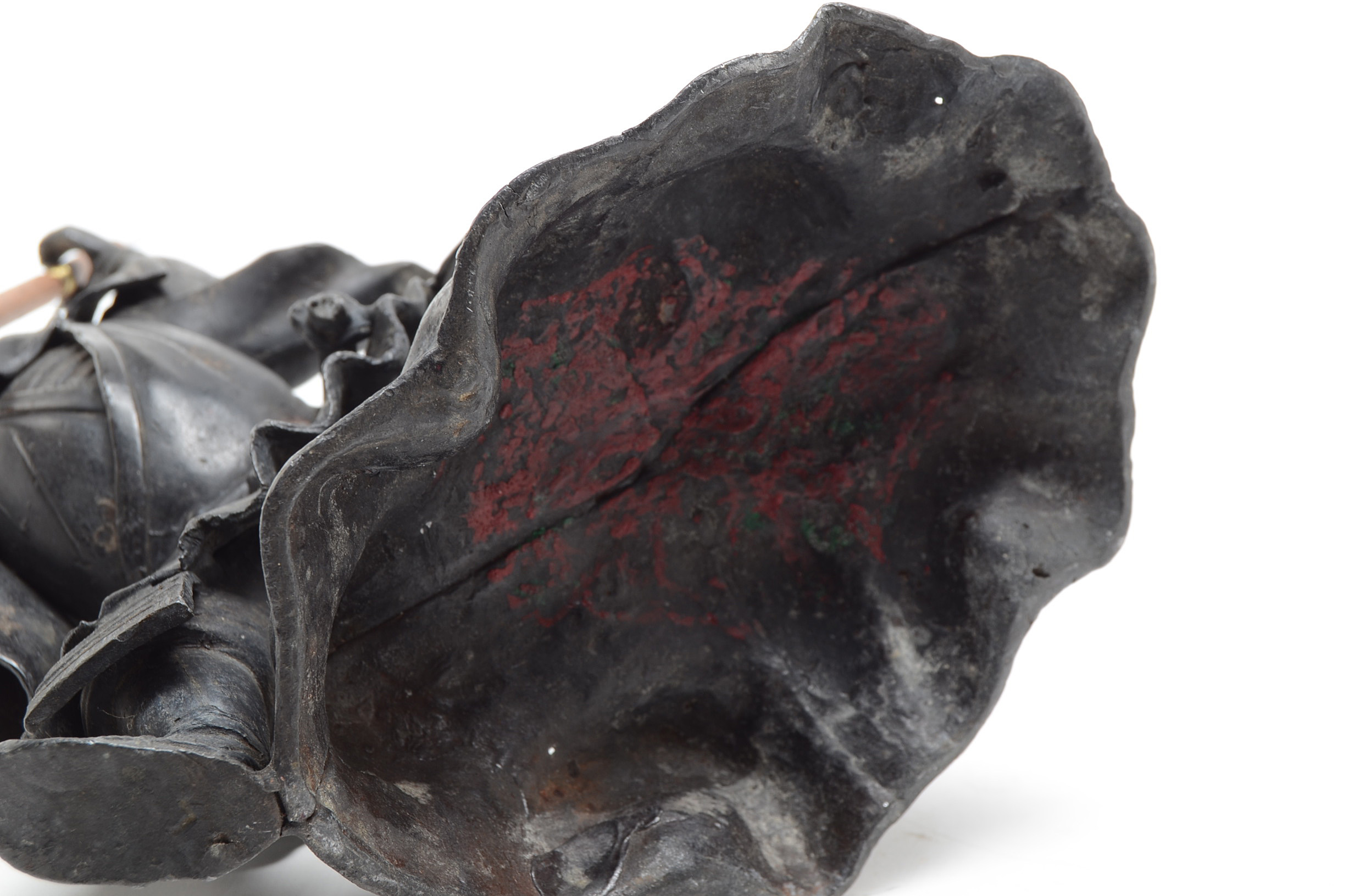 Base Metal Sculpture of Japanese Samurai Warrior
