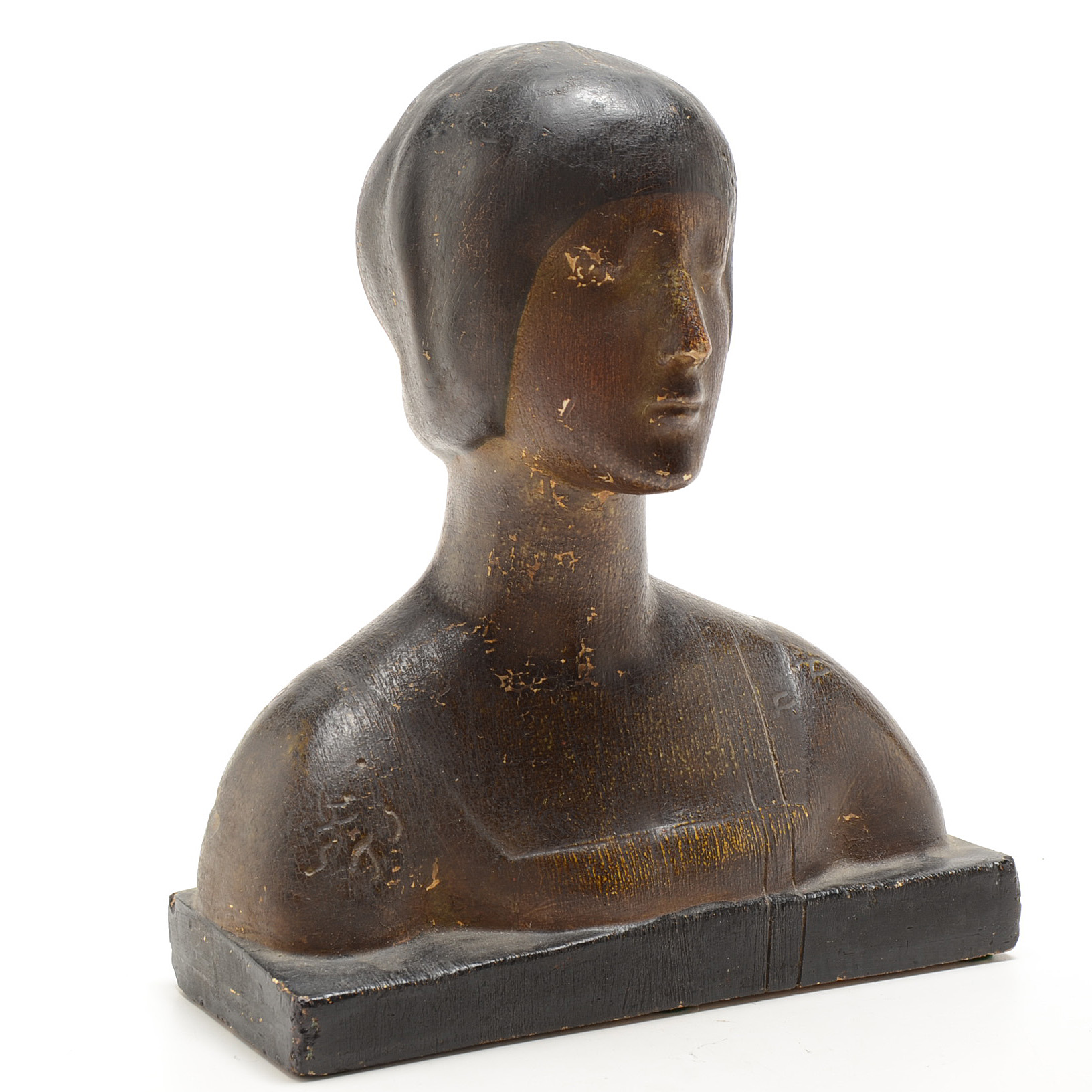 Plaster Bust of Medieval Style Woman
