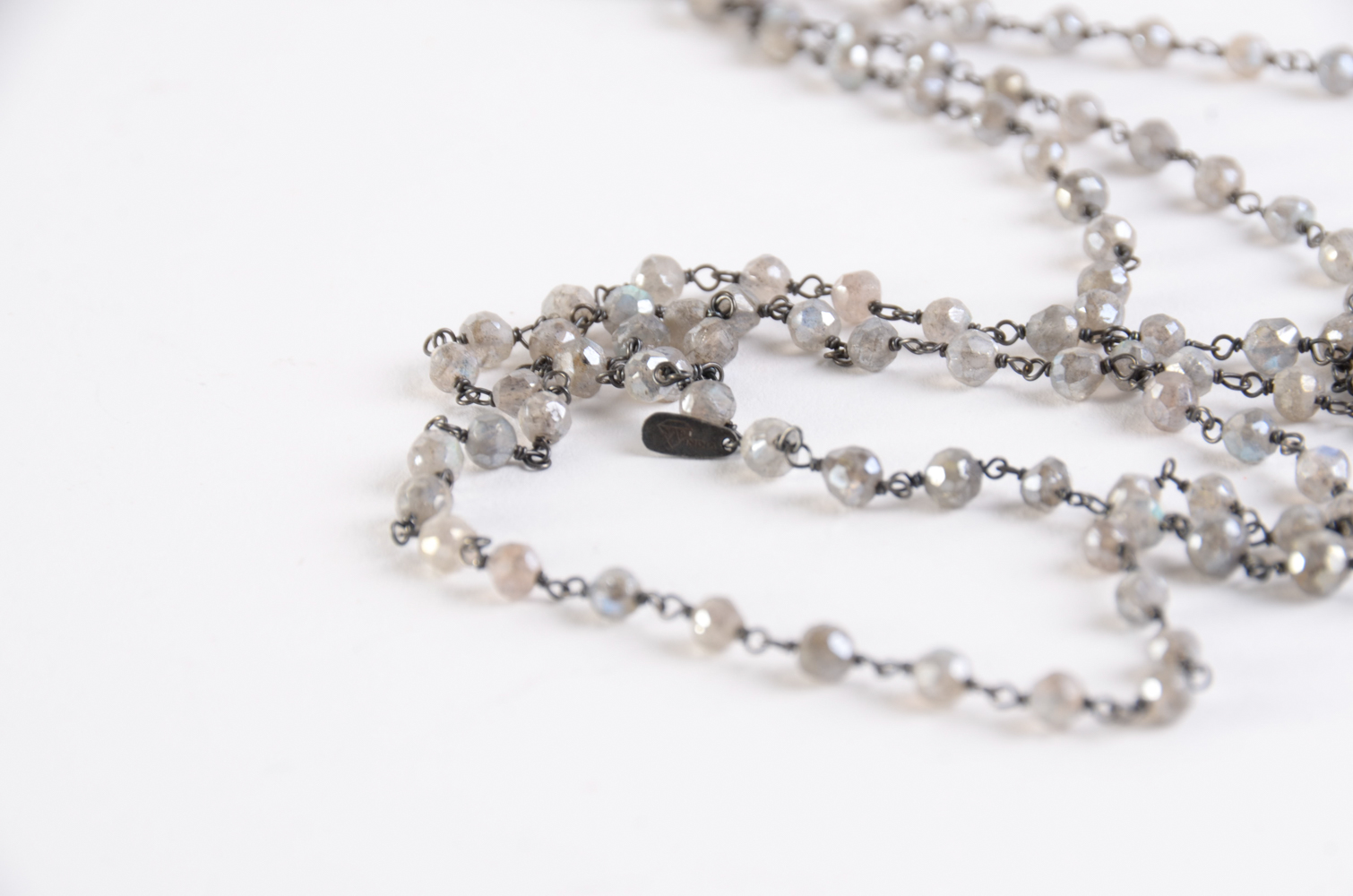 Labradorite Necklace and Glass Bead Set