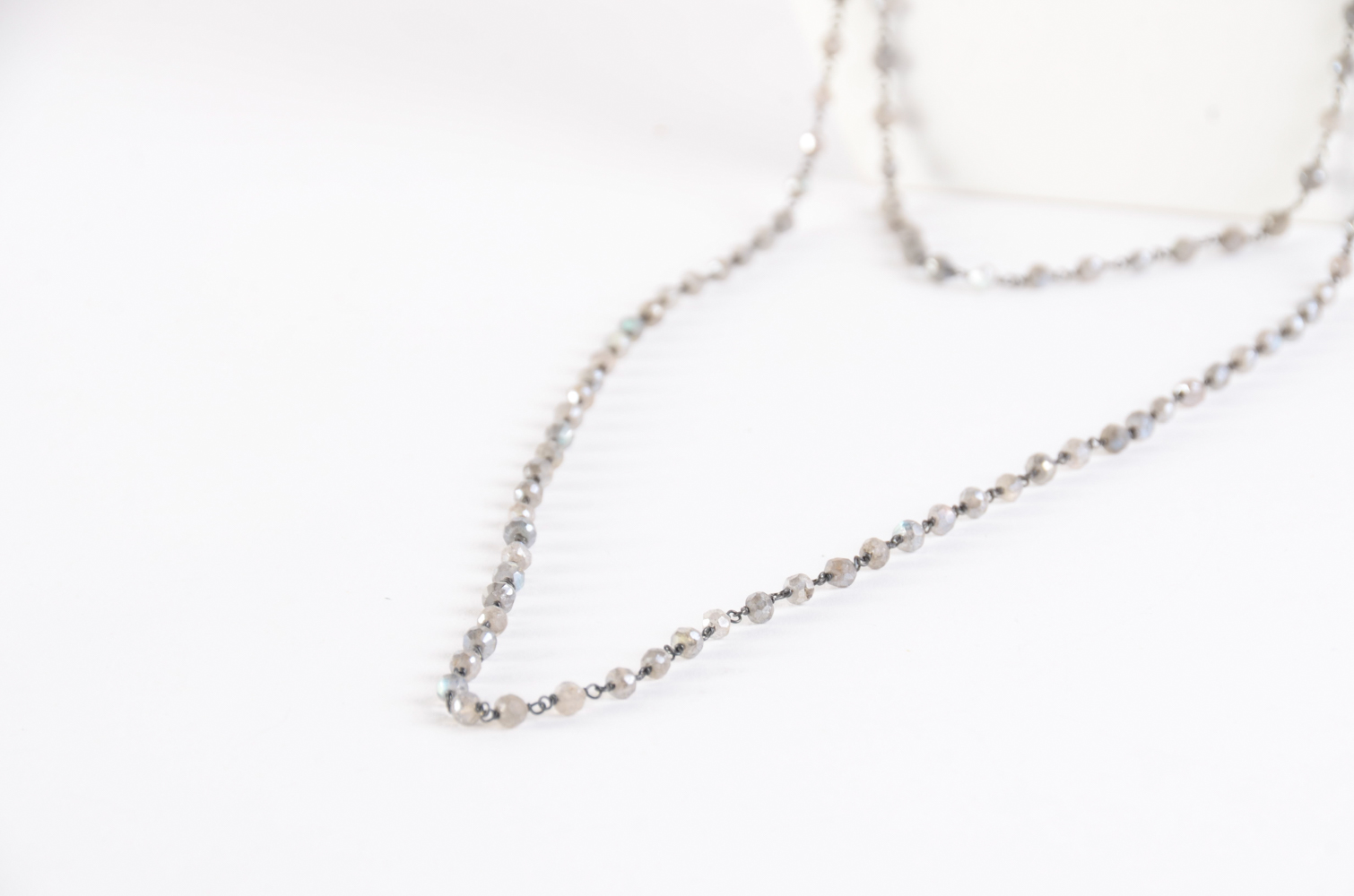 Labradorite Necklace and Glass Bead Set