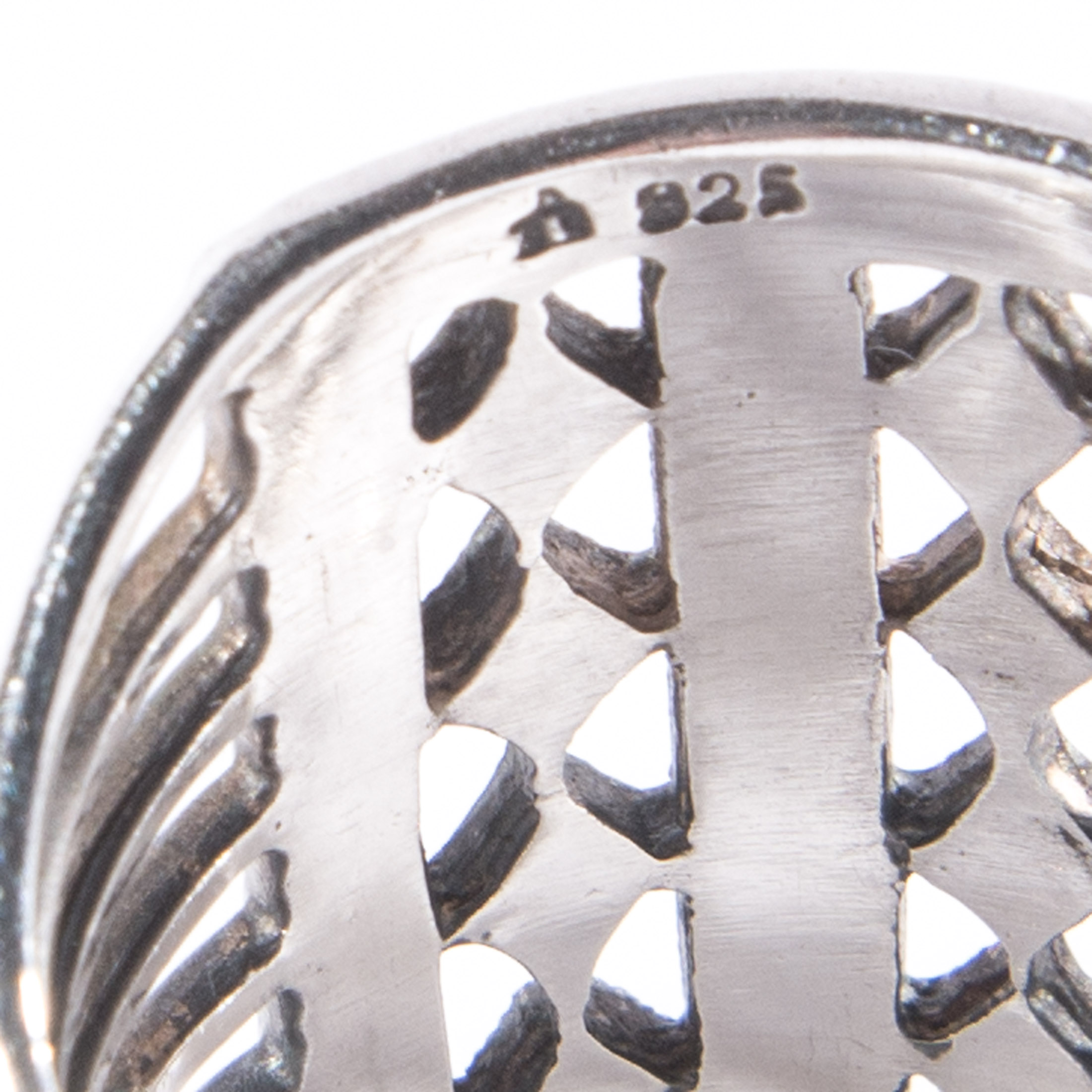 Openwork Marcasite Sterling Silver Ring