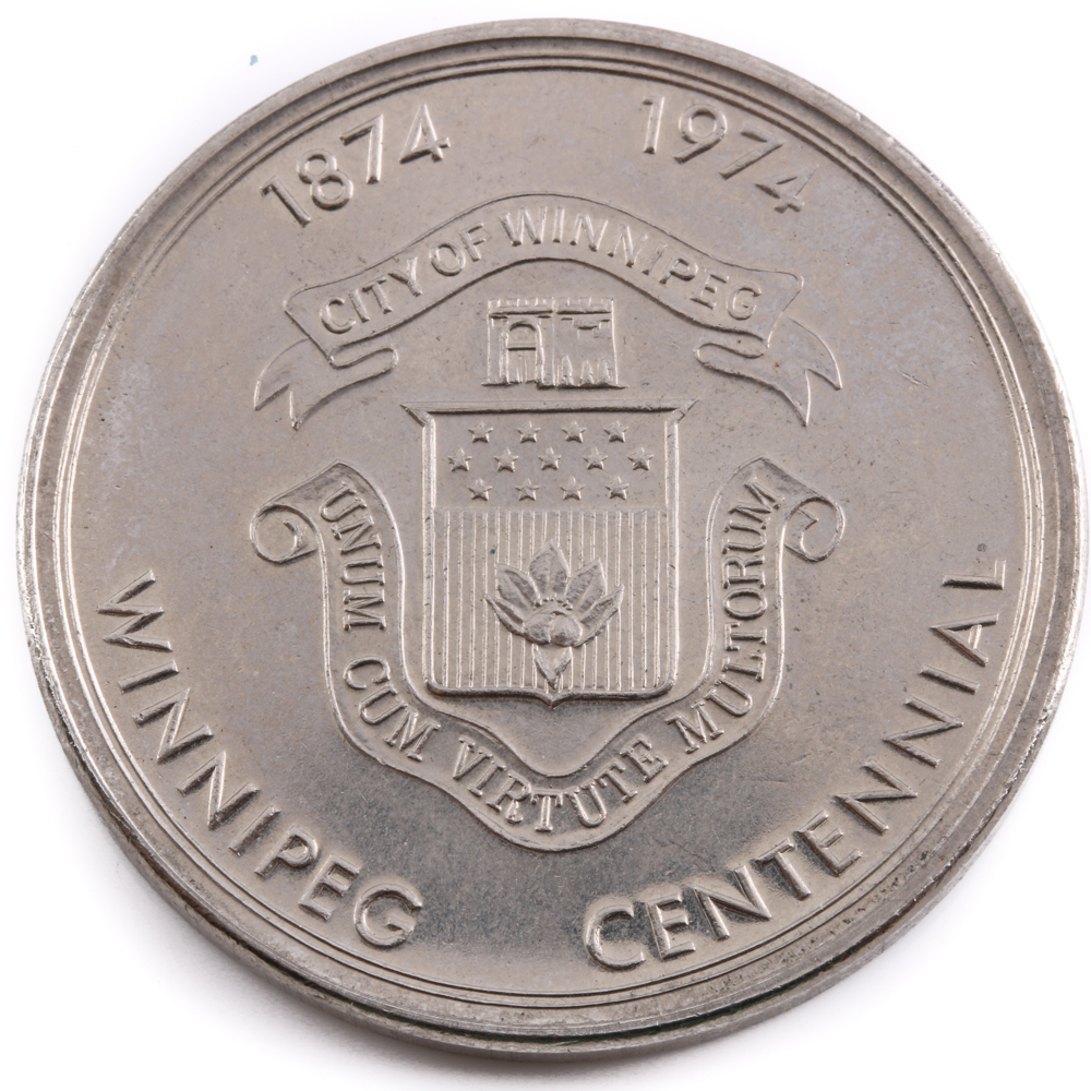 Two 1974 Winnipeg Centennial Commemorative Coins