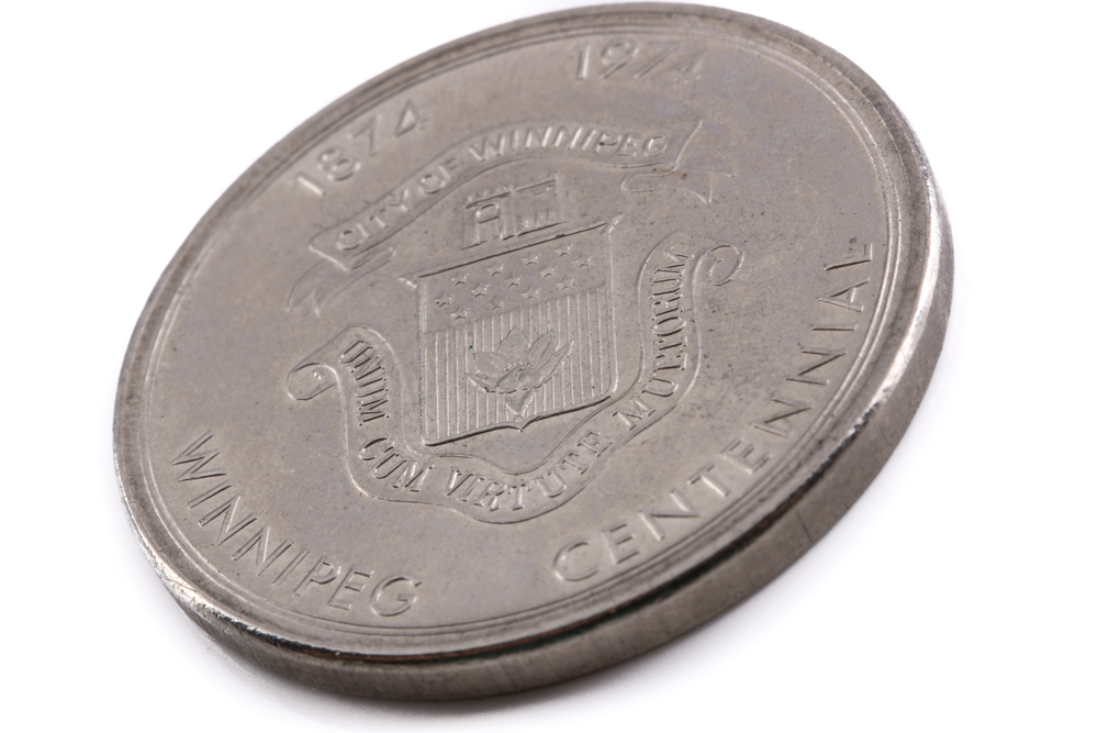 Two 1974 Winnipeg Centennial Commemorative Coins