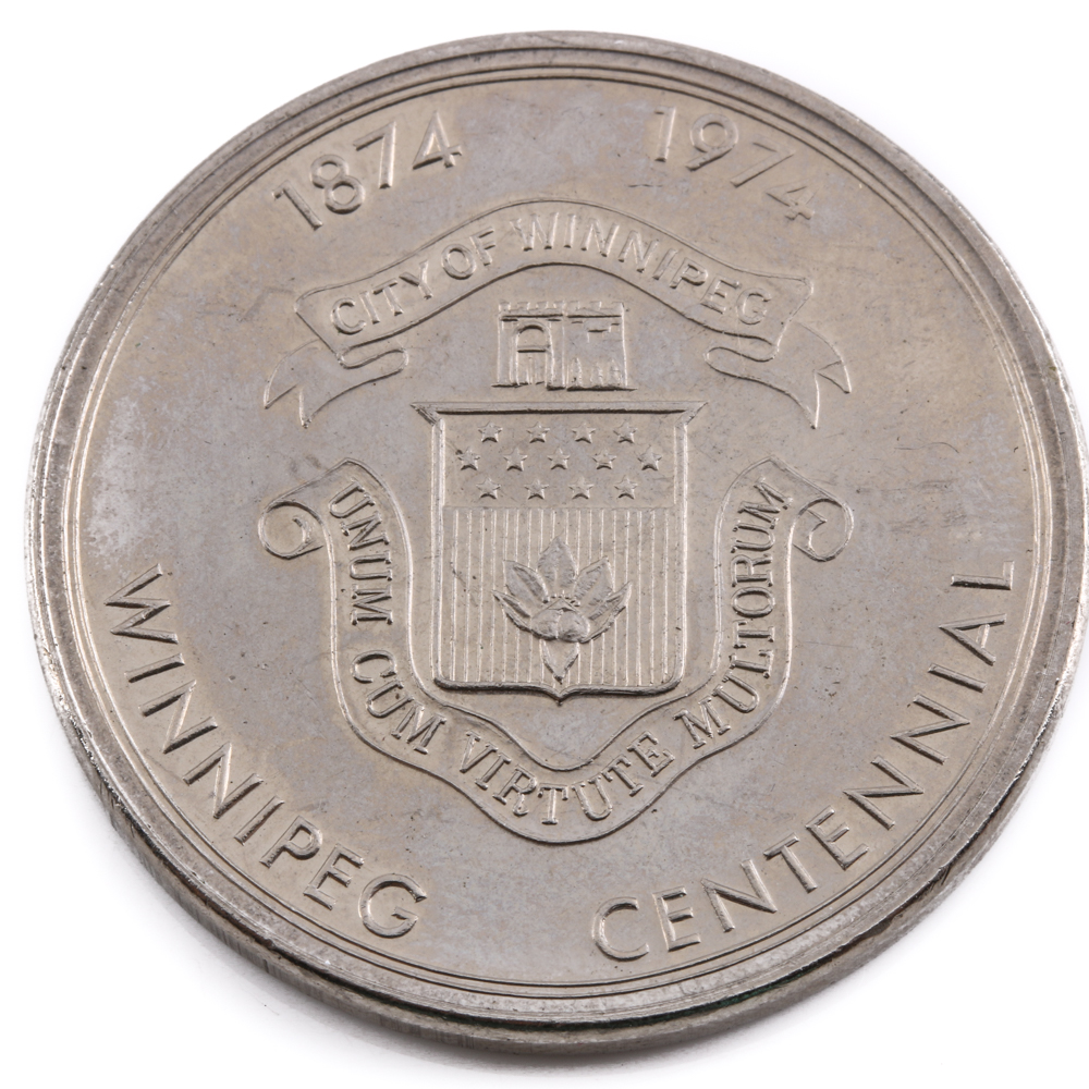 Two 1974 Winnipeg Centennial Commemorative Coins
