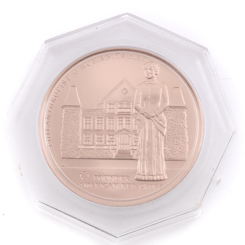 1926 Commemorative Medallion and a Clara Barton Commemorative Coin