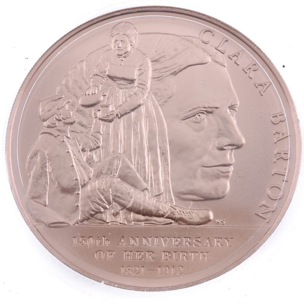 1926 Commemorative Medallion and a Clara Barton Commemorative Coin