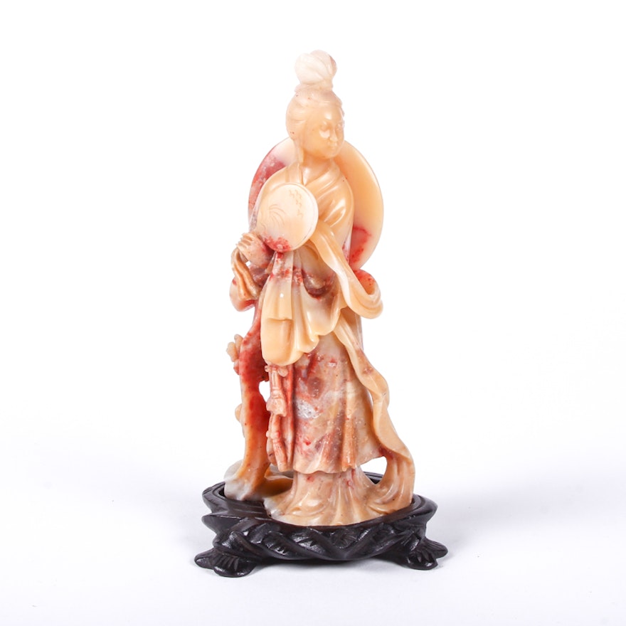 Chinese Soapstone Figurine with Stand