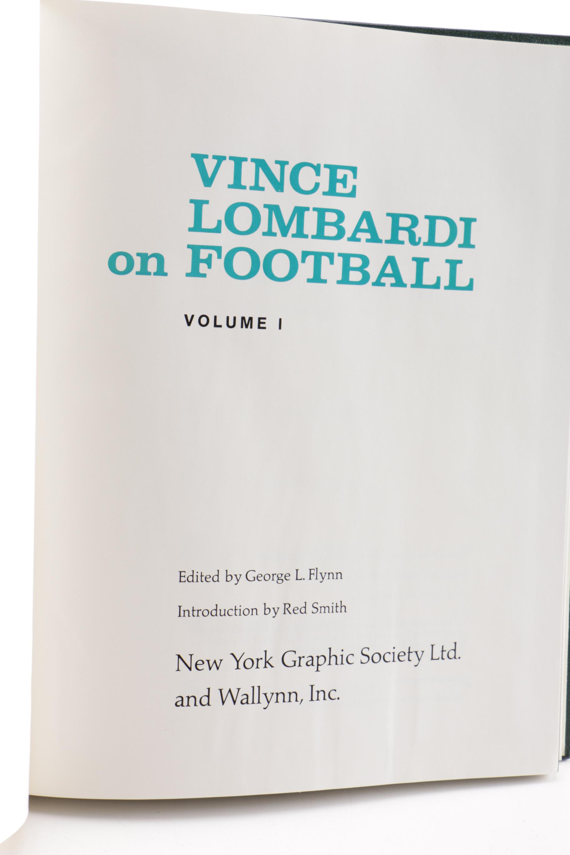 First Edition "Vince Lombardi on Football" in Two Volumes