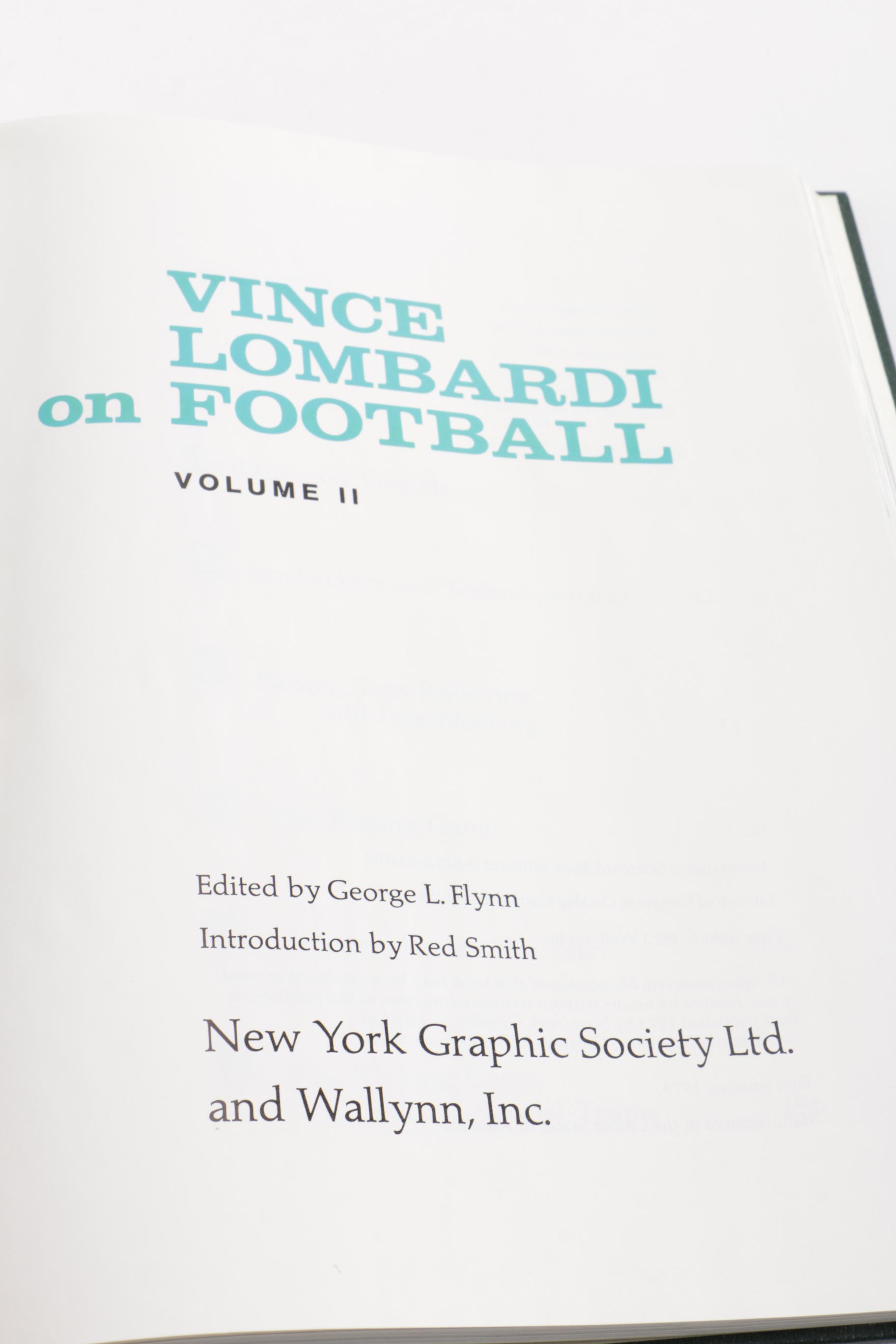 First Edition "Vince Lombardi on Football" in Two Volumes
