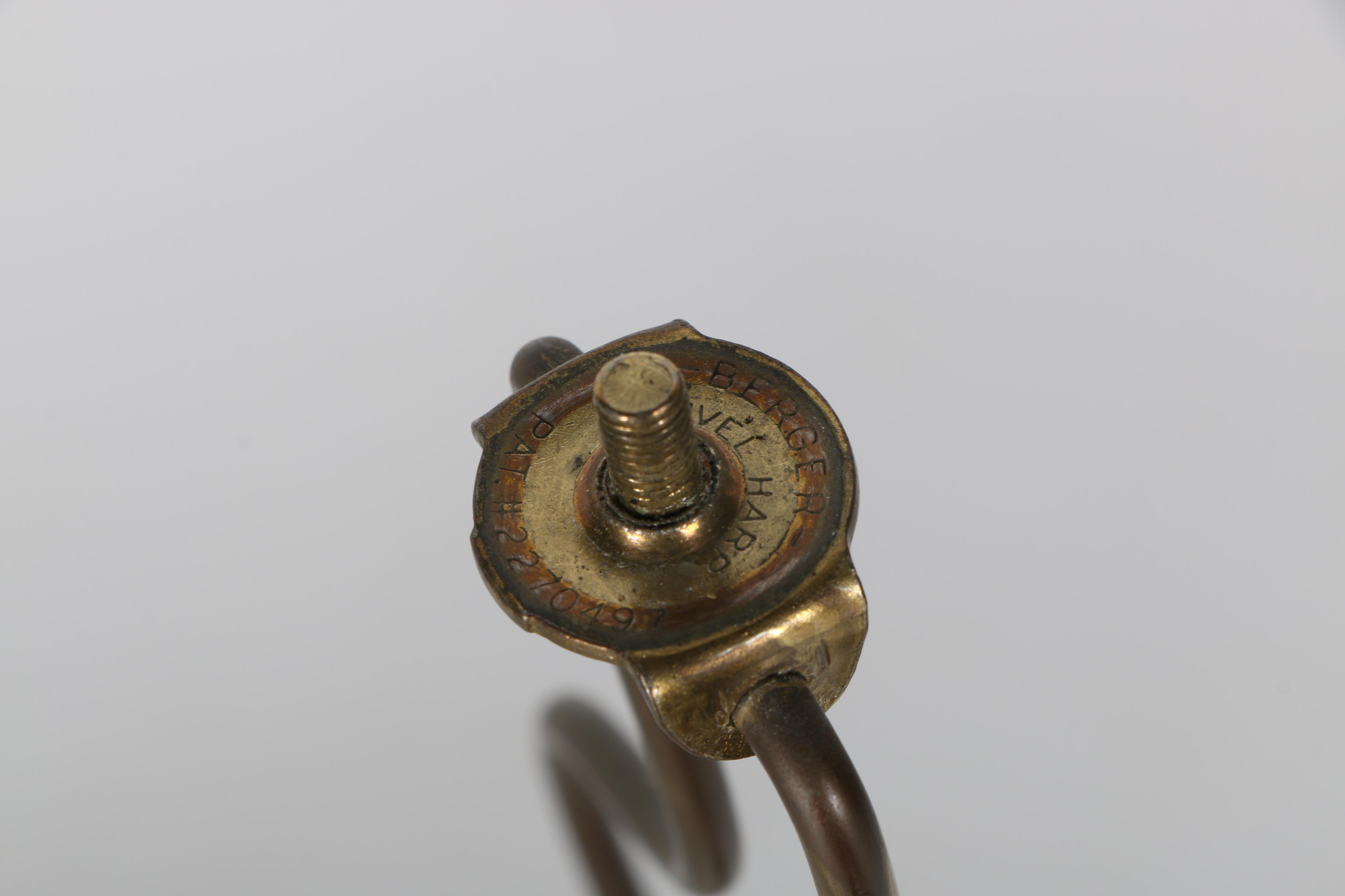 Mid-Century Metal and Crackle Glass Table Lamp