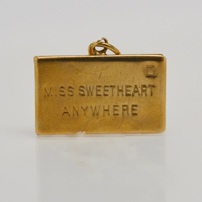 10K Yellow Gold Envelope Pendant/Charm