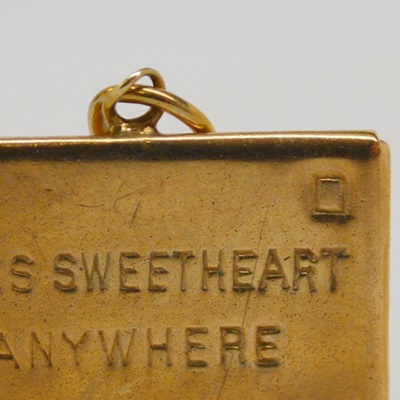 10K Yellow Gold Envelope Pendant/Charm