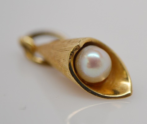 14K Yellow Gold Cultured Pearl Charm/Pendant