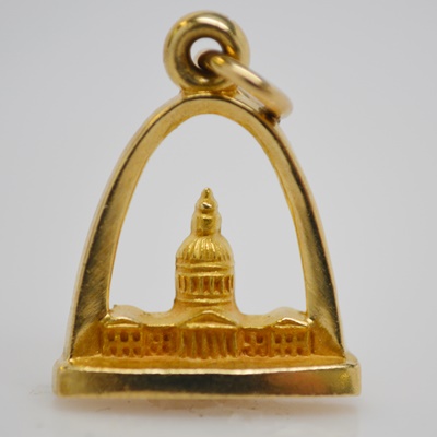 14K Yellow Gold St. Louis Gateway Arch Charm/Pendant