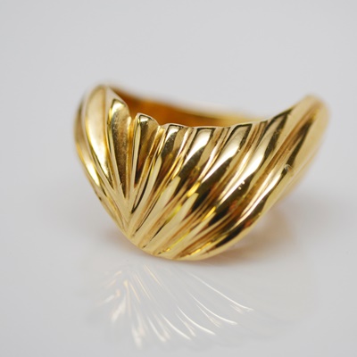 Vintage 14K Yellow Gold Asymmetric Ring