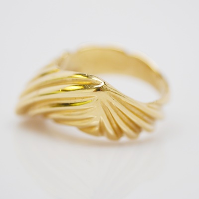 Vintage 14K Yellow Gold Asymmetric Ring