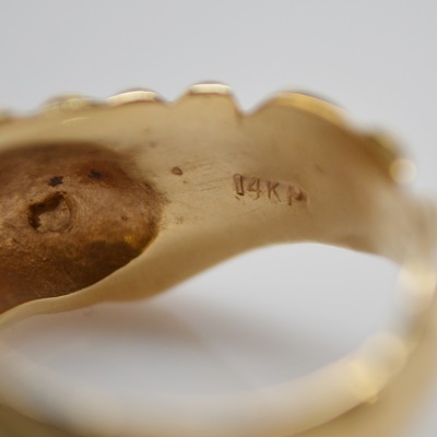 Vintage 14K Yellow Gold Asymmetric Ring