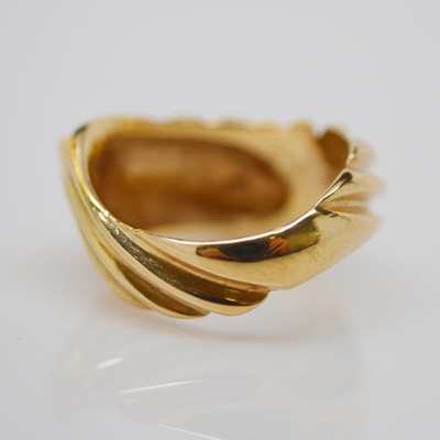 Vintage 14K Yellow Gold Asymmetric Ring