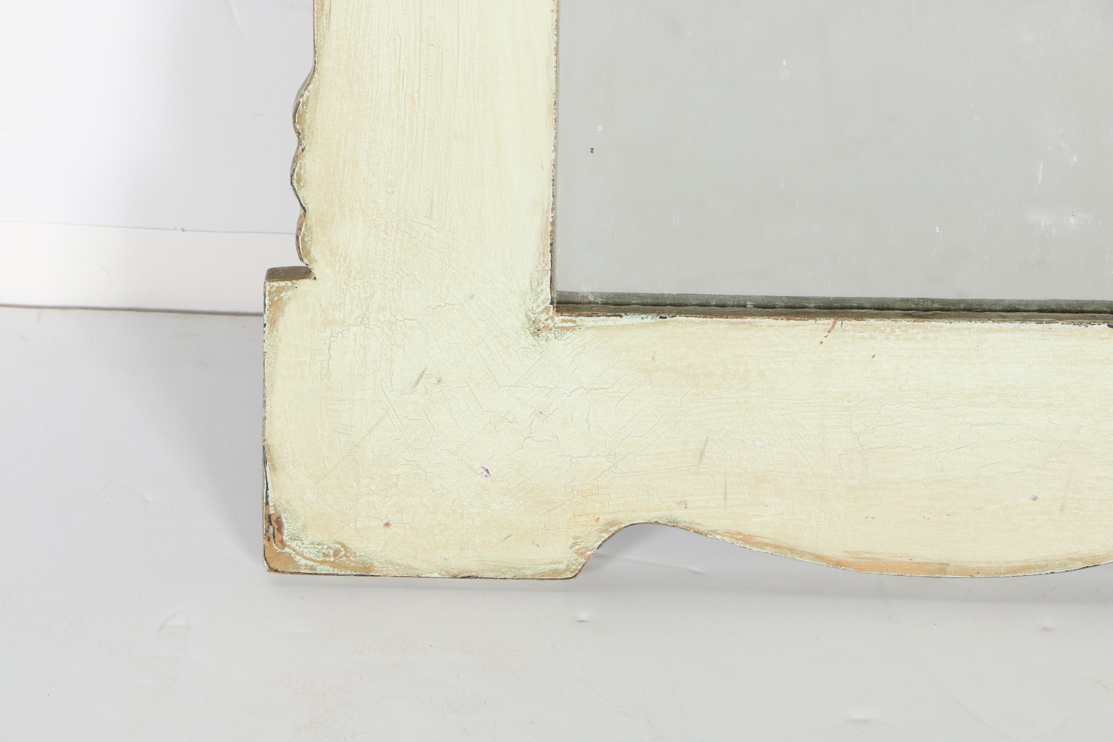 Celadon Vintage Mirror and Folding Three Panel Screen