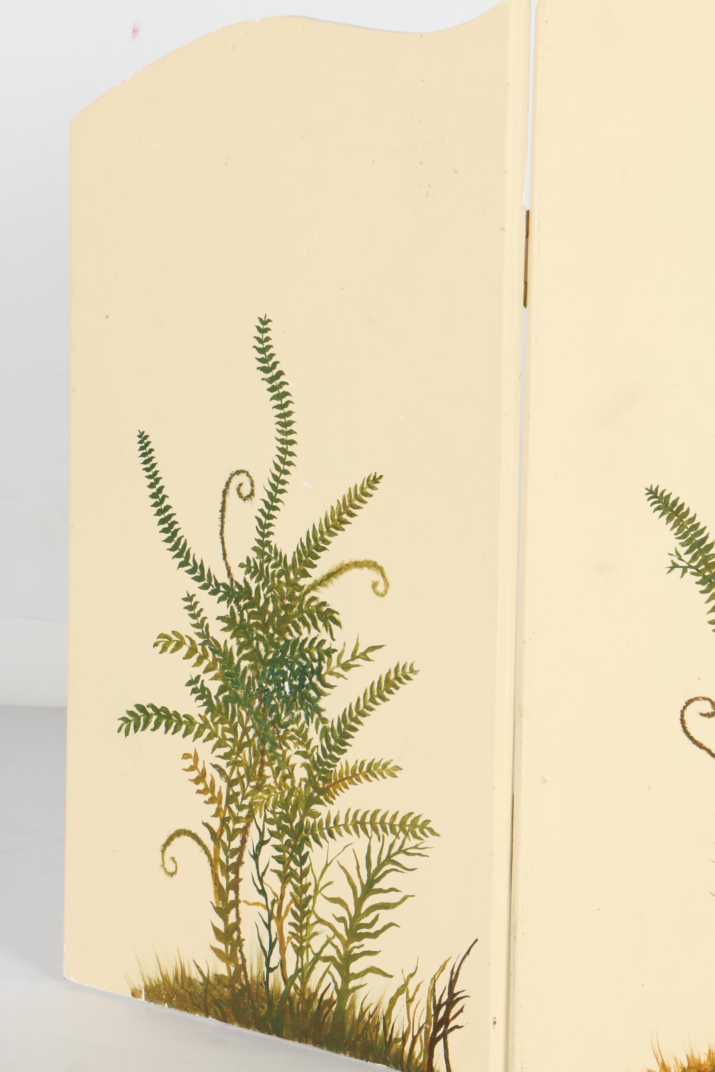 Celadon Vintage Mirror and Folding Three Panel Screen