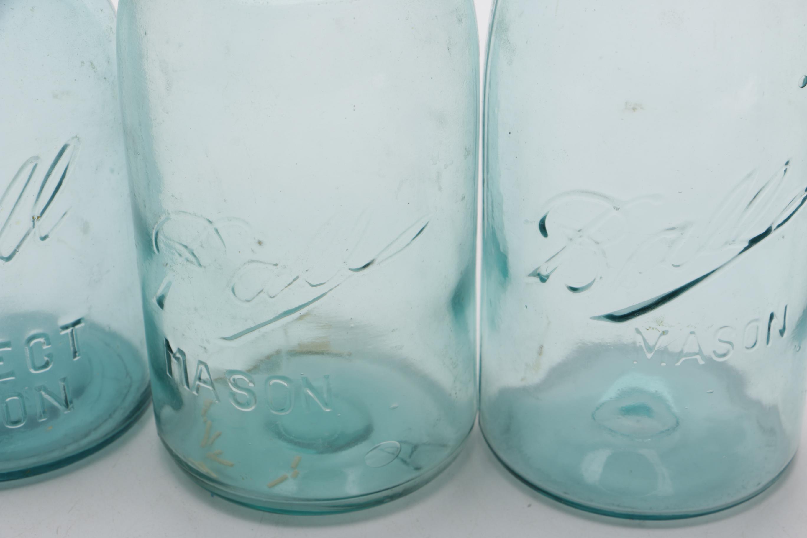 Collection of Glass Mason Jars