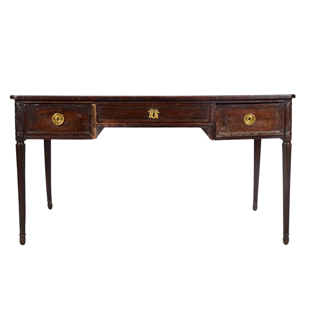 Vintage Leather Top Writing Desk