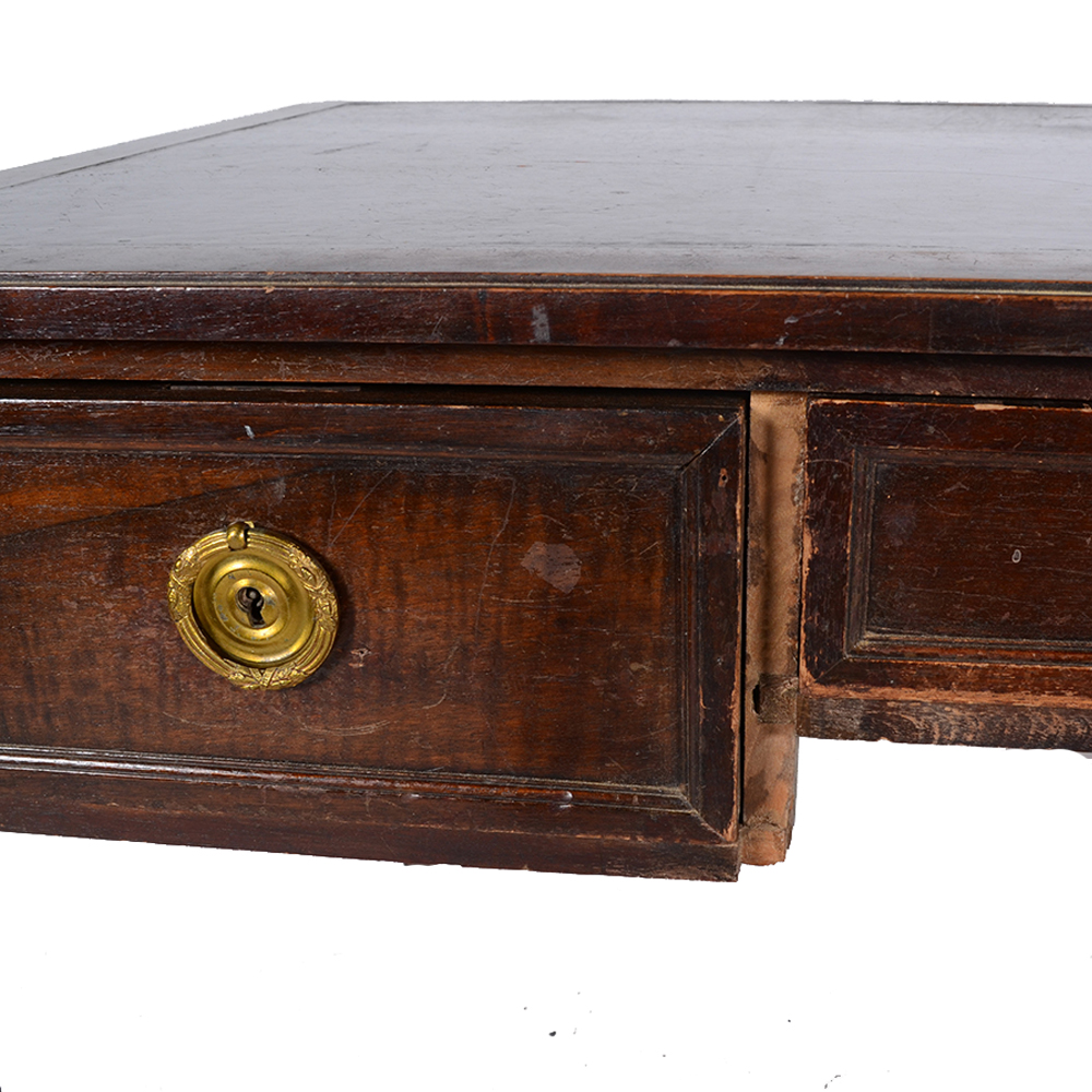 Vintage Leather Top Writing Desk