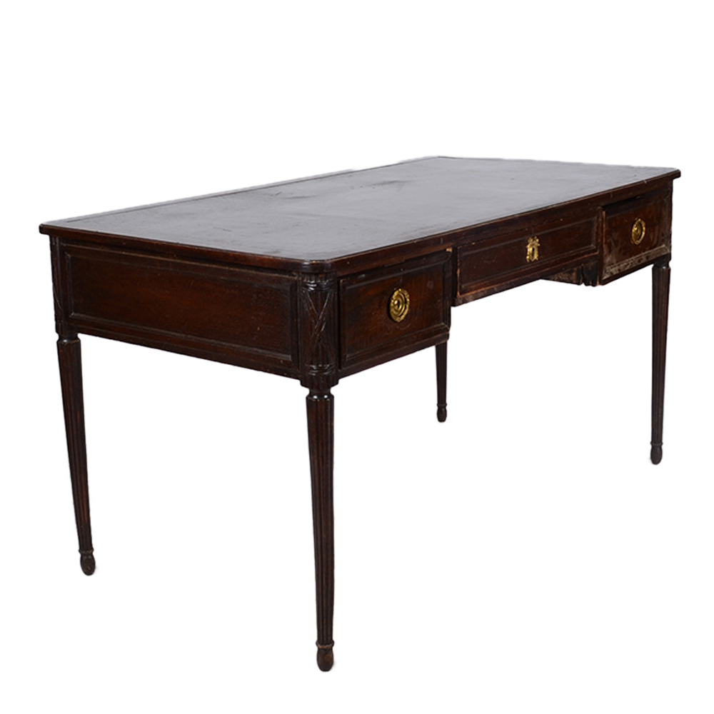Vintage Leather Top Writing Desk