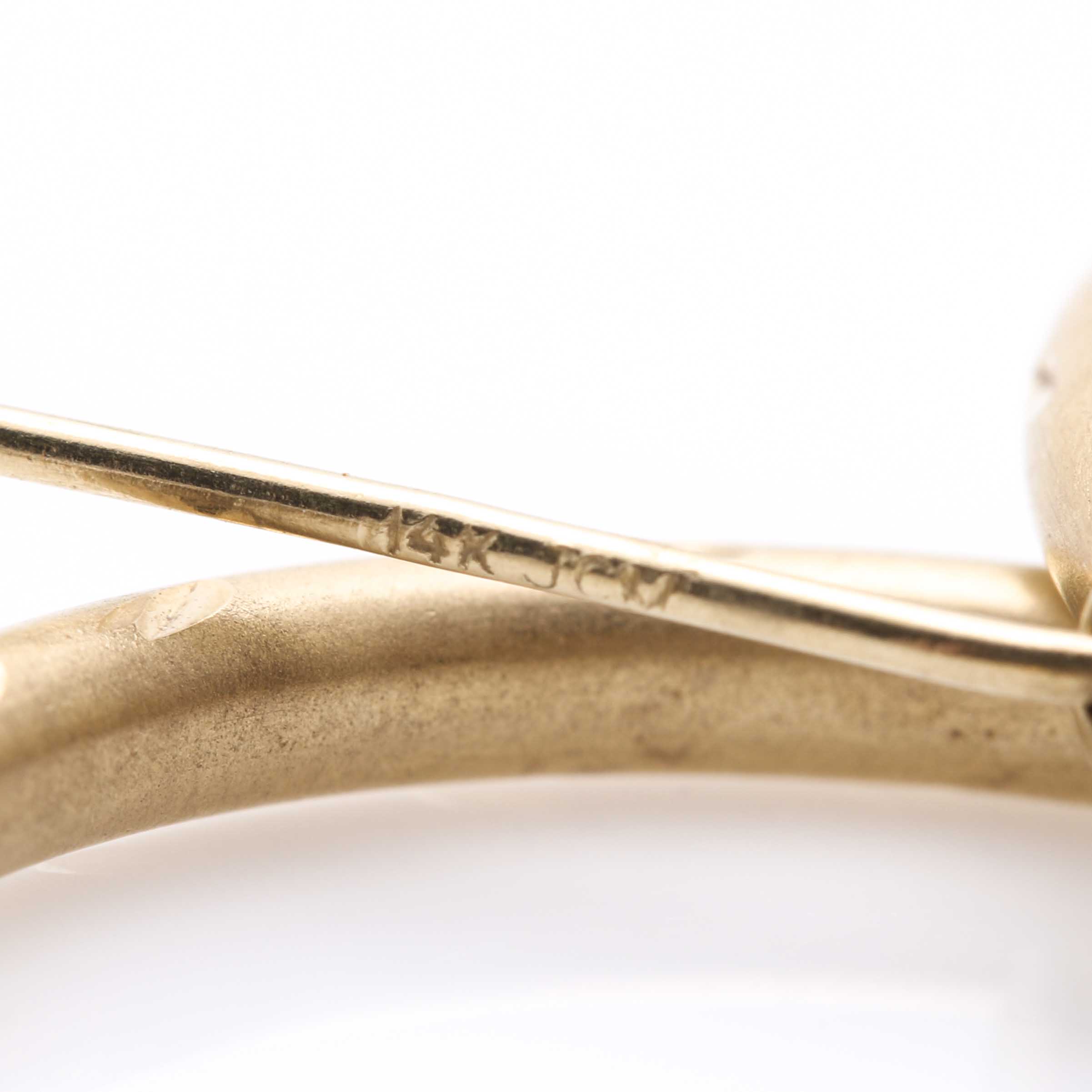 JCM 14K Yellow Gold Hoop Earrings