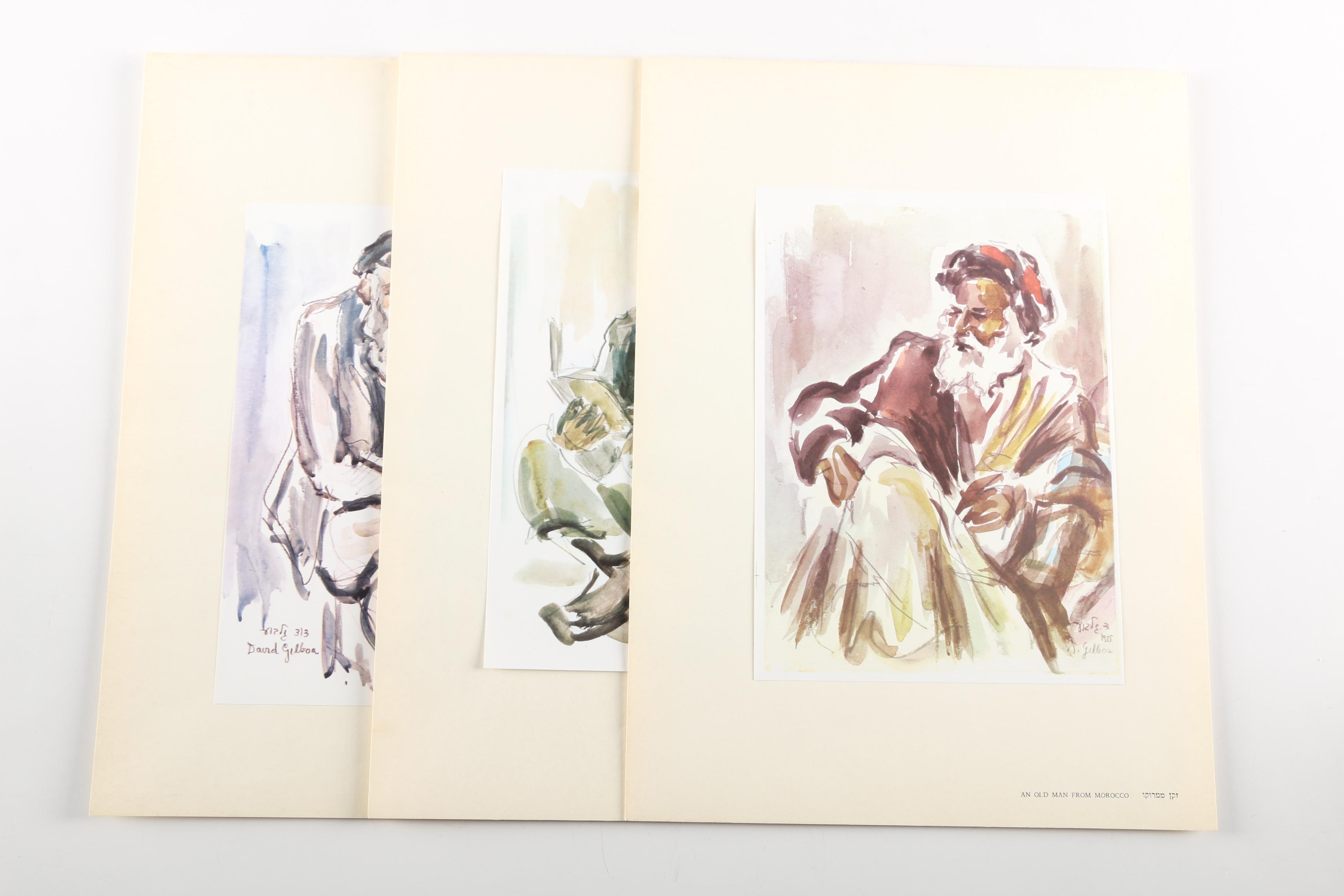 David Gilboa Limited Edition Offset Lithograph Collection "Jewish Characters In Israel"