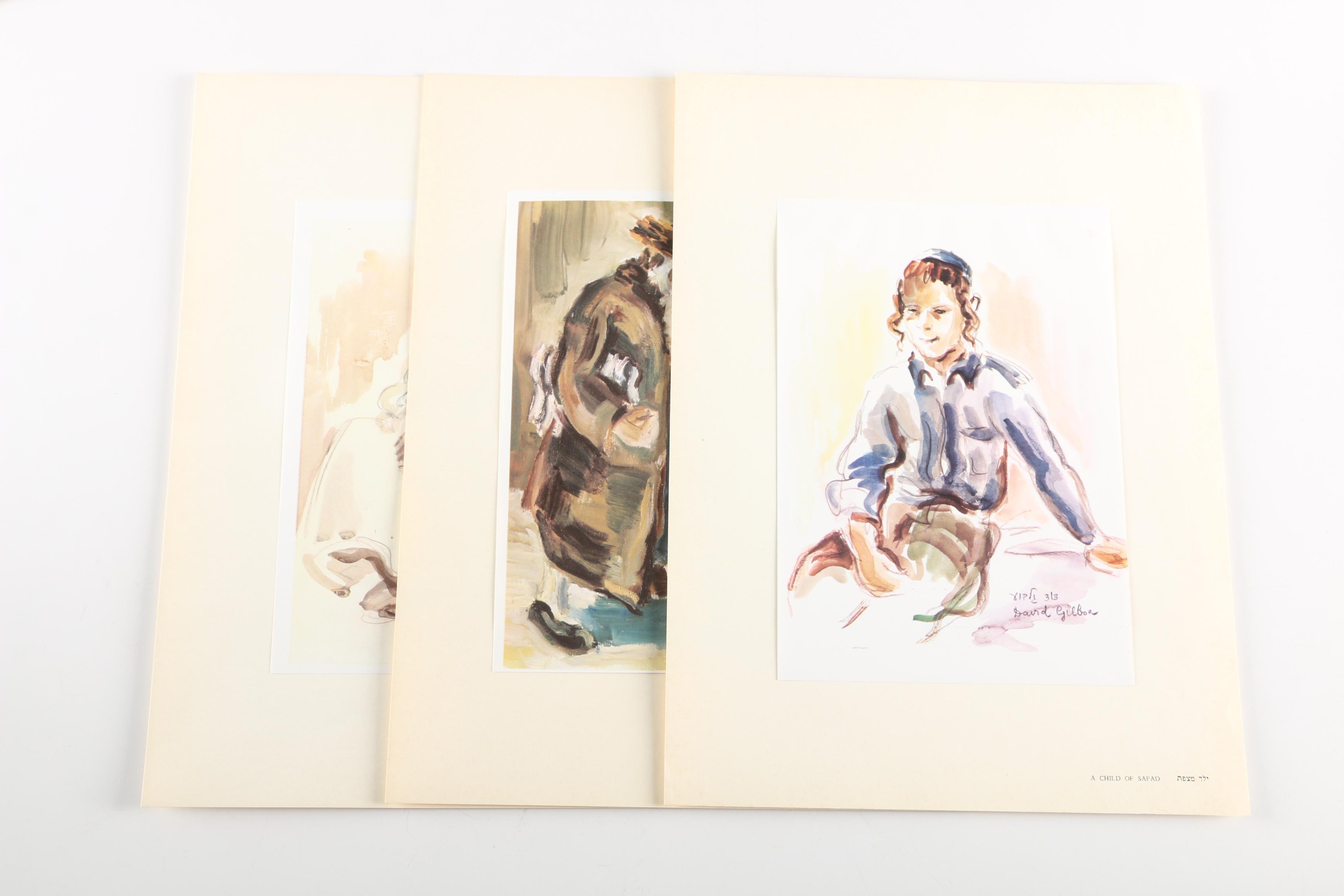 David Gilboa Limited Edition Offset Lithograph Collection "Jewish Characters In Israel"