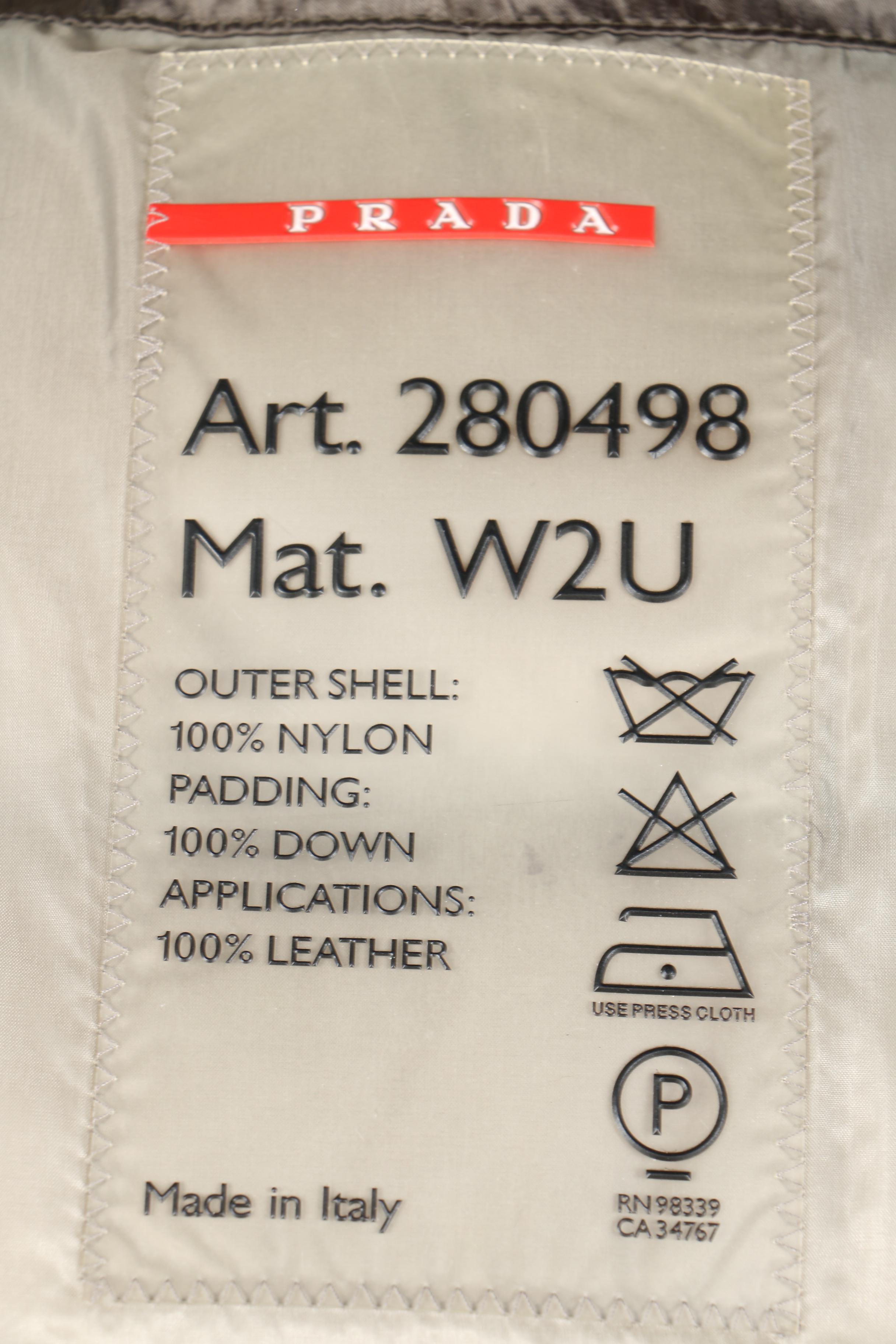 Prada Down Puffer Bomber Jacket